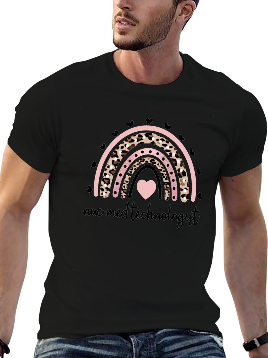 Nuc Med Technologist Rainbow Graphic Tee