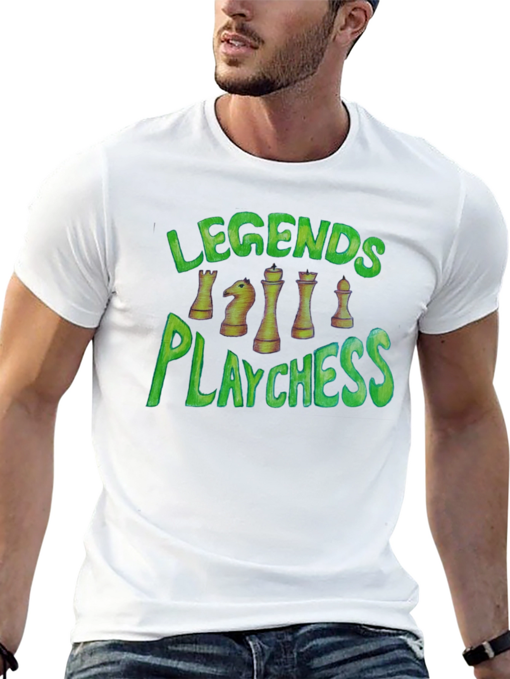 Legends Play Chess Graphic T-Shirt