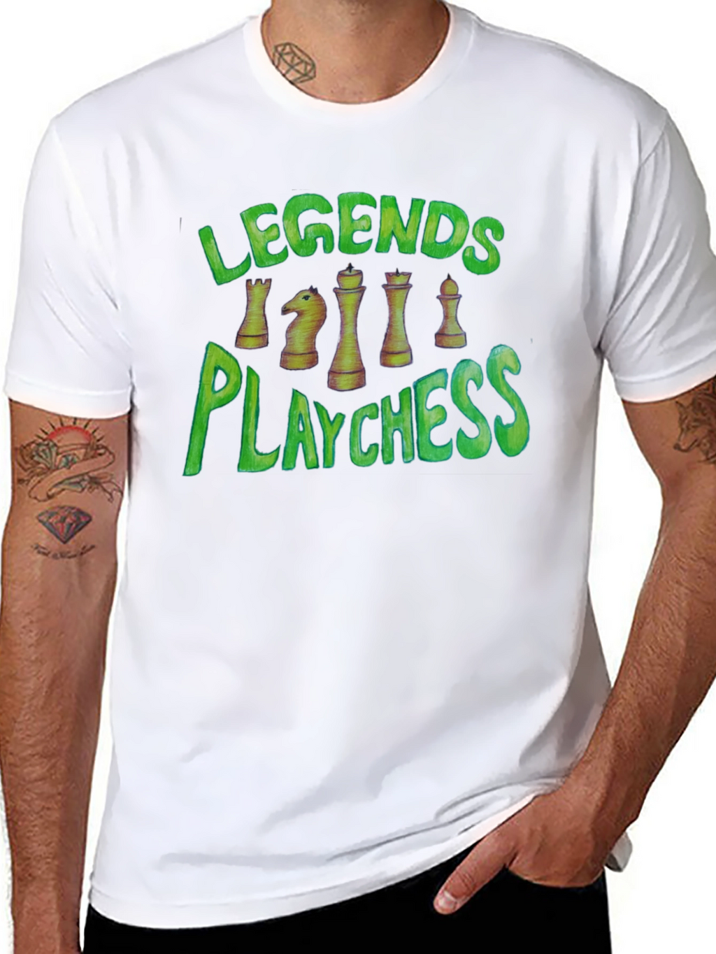 Legends Play Chess Graphic T-Shirt