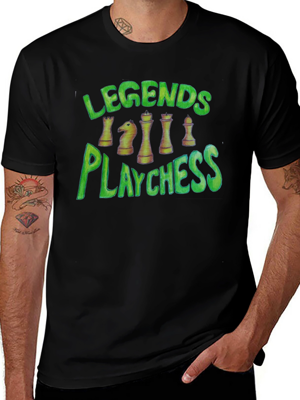 Legends Play Chess Graphic T-Shirt