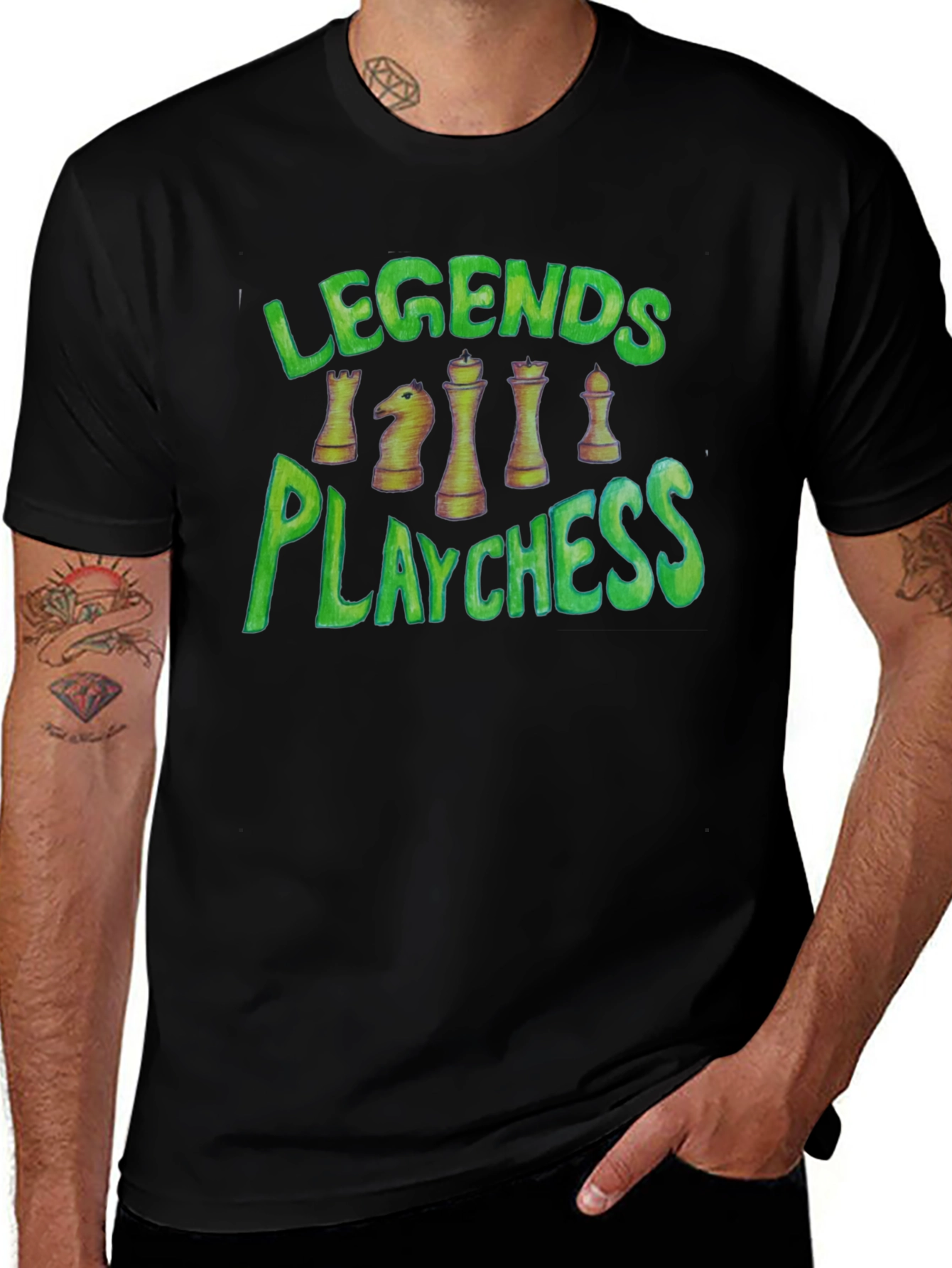 Legends Play Chess Graphic T-Shirt