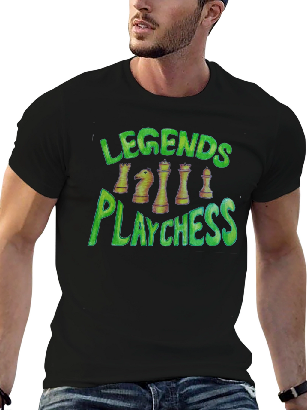 Legends Play Chess Graphic T-Shirt