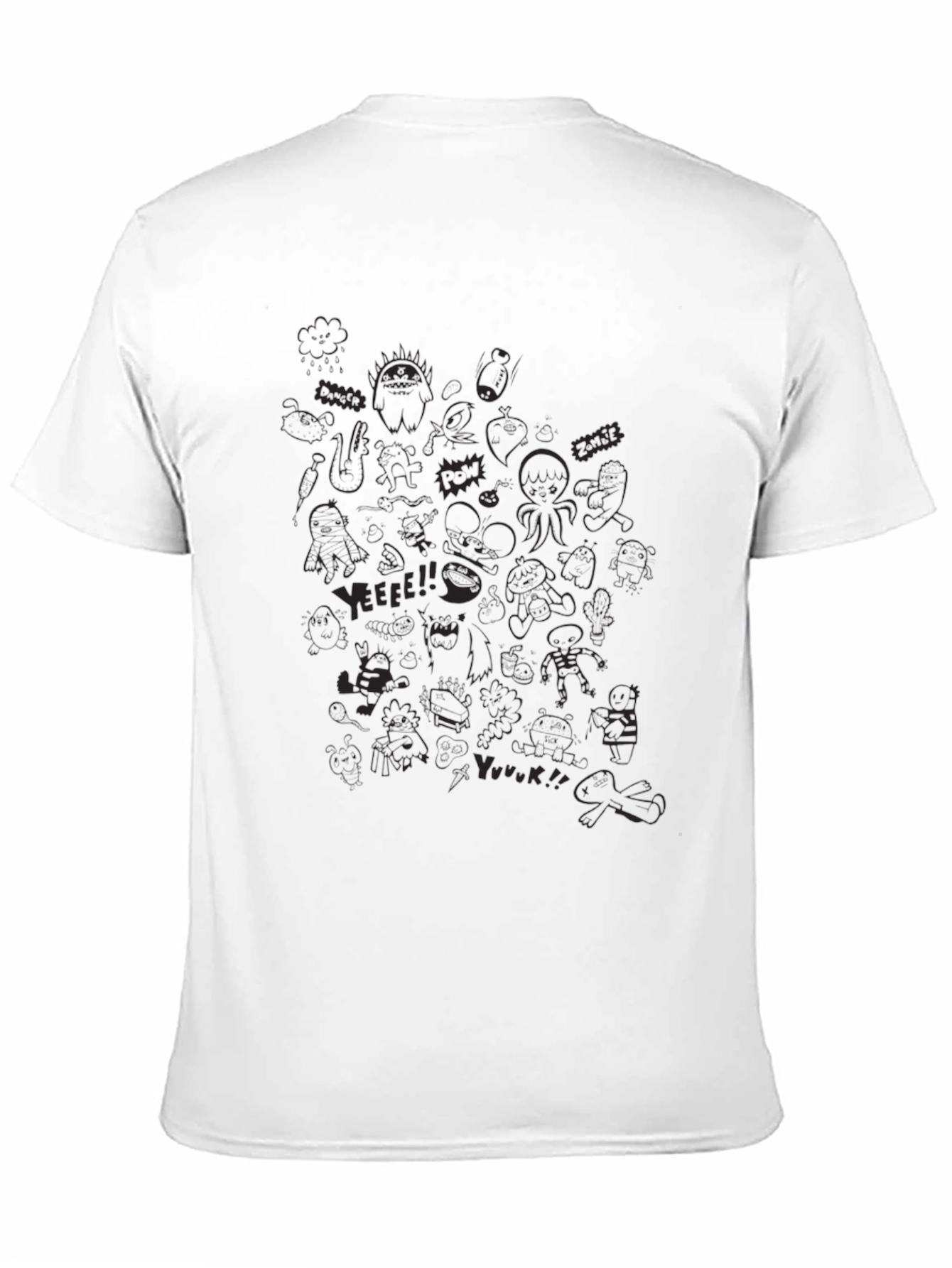 Black Graphic Print Crew Neck T-Shirt