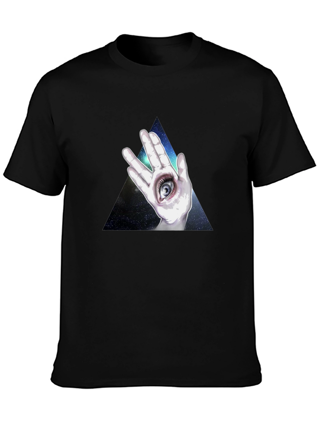 All Seeing Eye Hand Graphic T-Shirt - Black