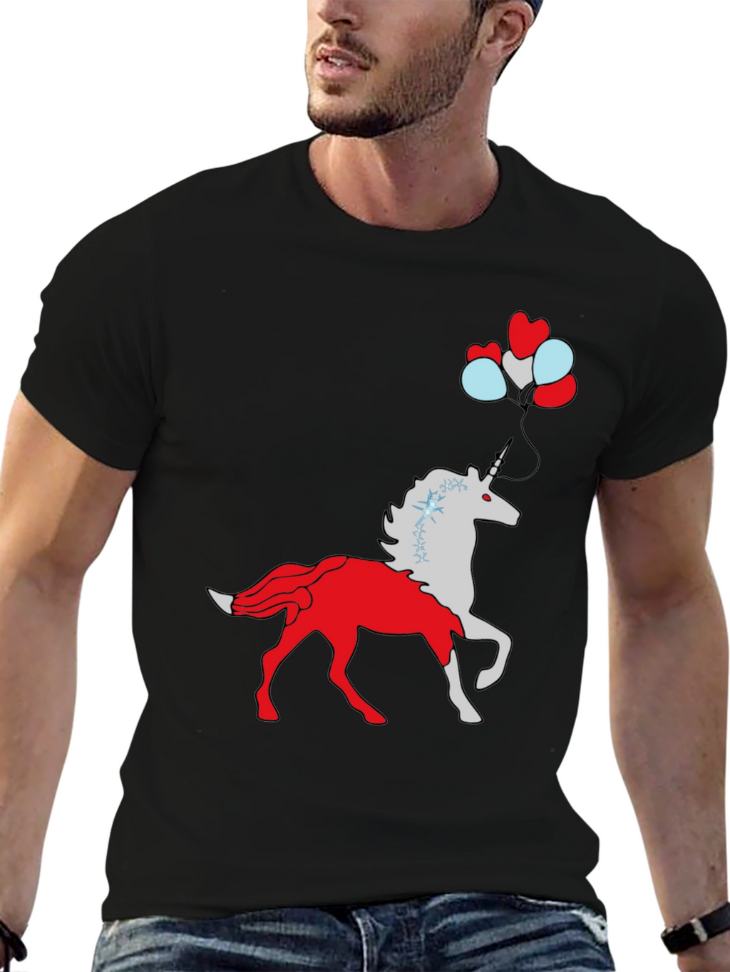 Unicorn Balloon Graphic Tee