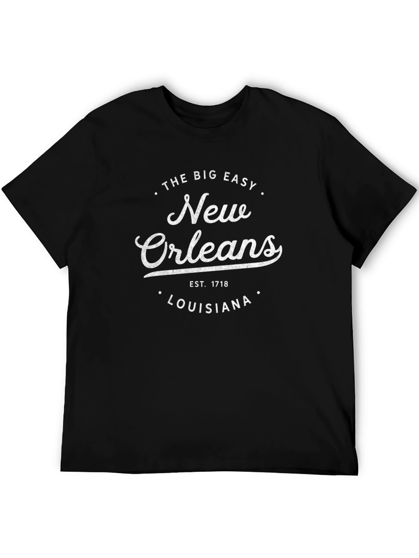 New Orleans Tee - The Big Easy Vintage Black T-Shirt