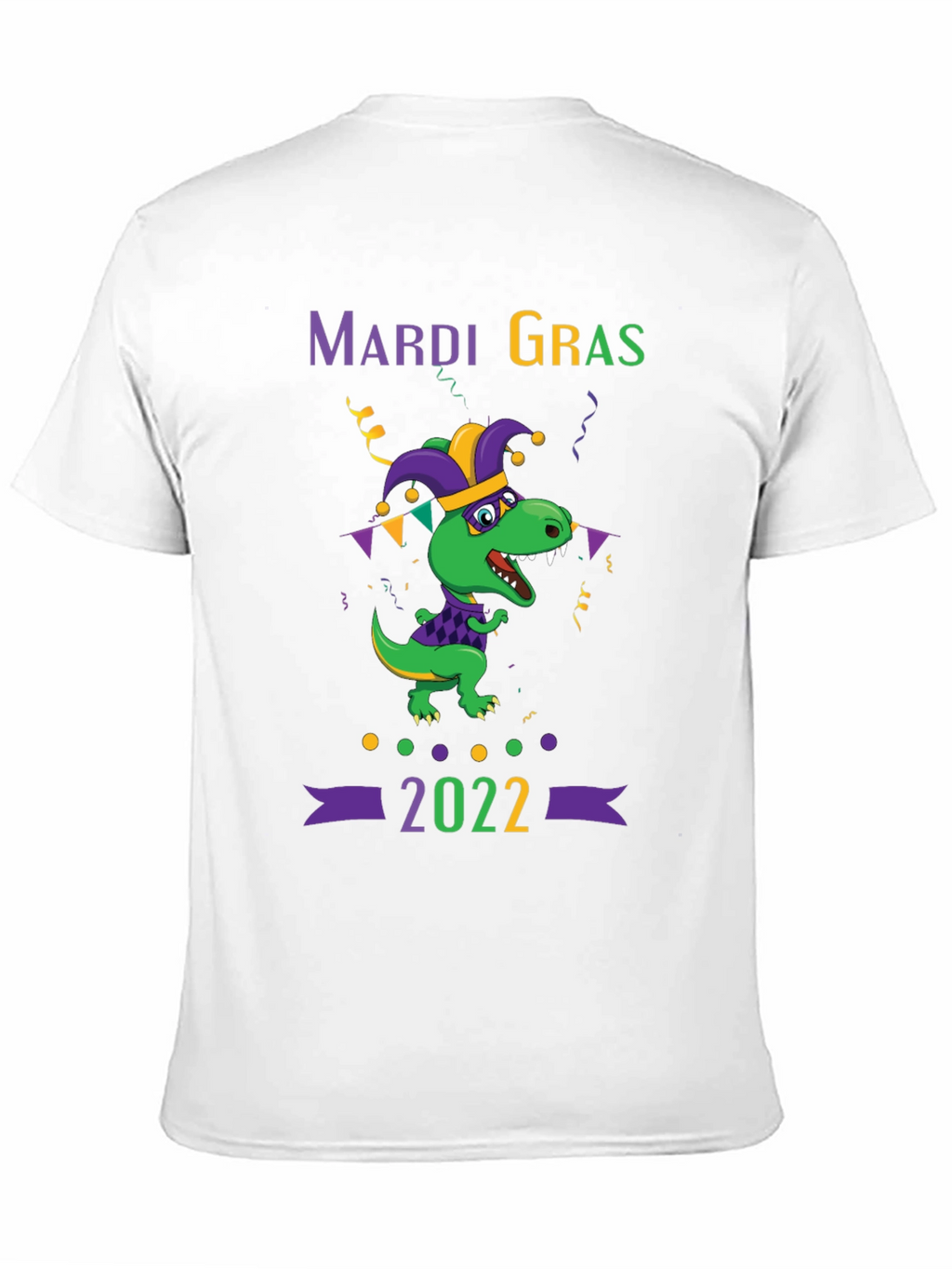 Mardi Gras T-Rex 2022 Graphic Tee