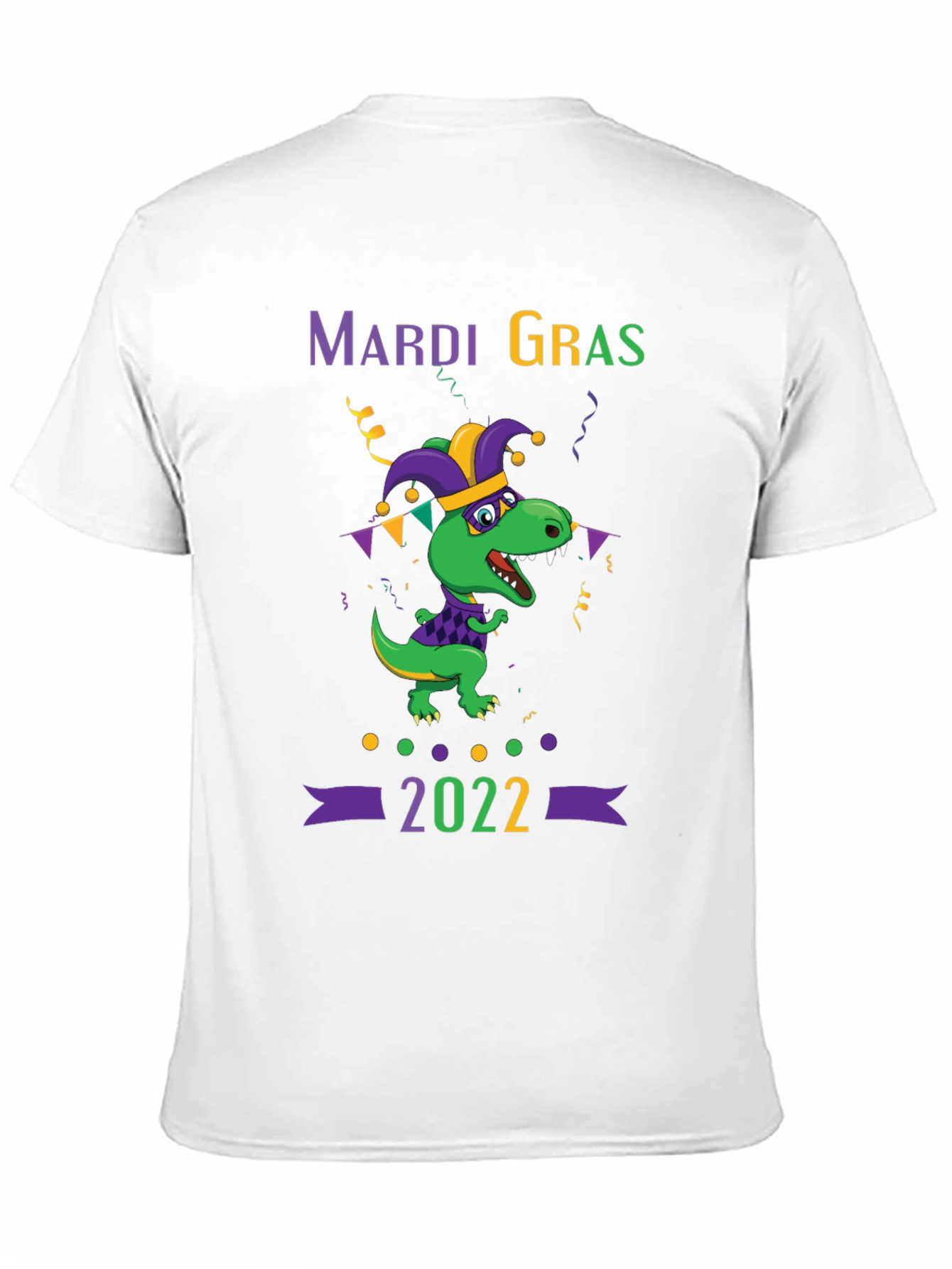 Mardi Gras T-Rex 2022 Graphic Tee
