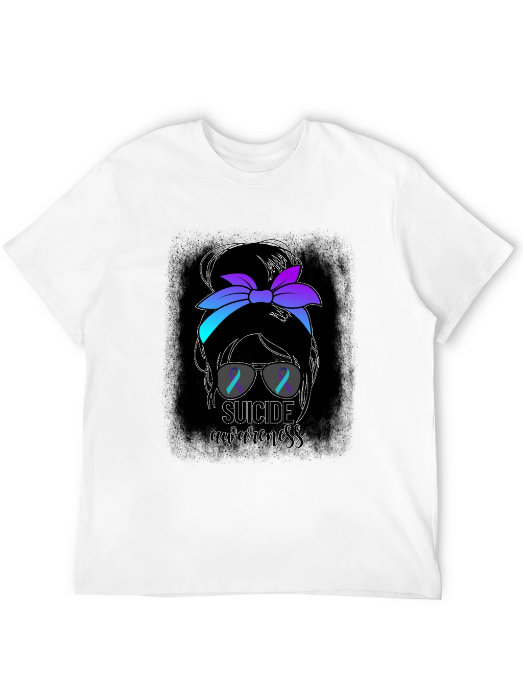 Suicide Awareness Messy Bun Graphic Tee