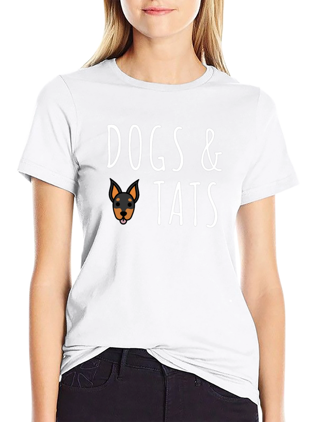 Dogs & Tats Black Graphic T-Shirt