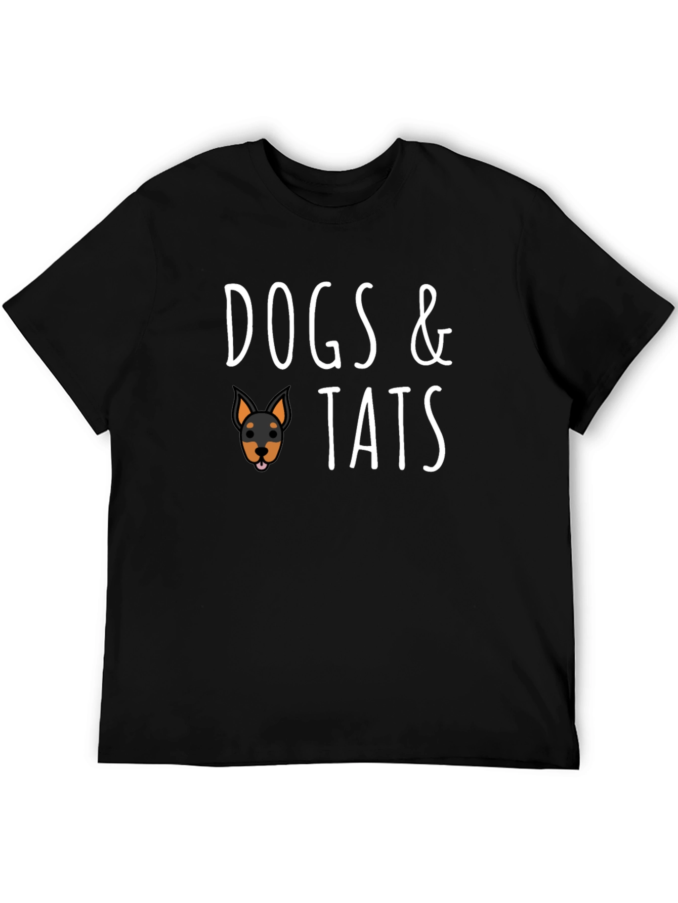 Dogs & Tats Black Graphic T-Shirt