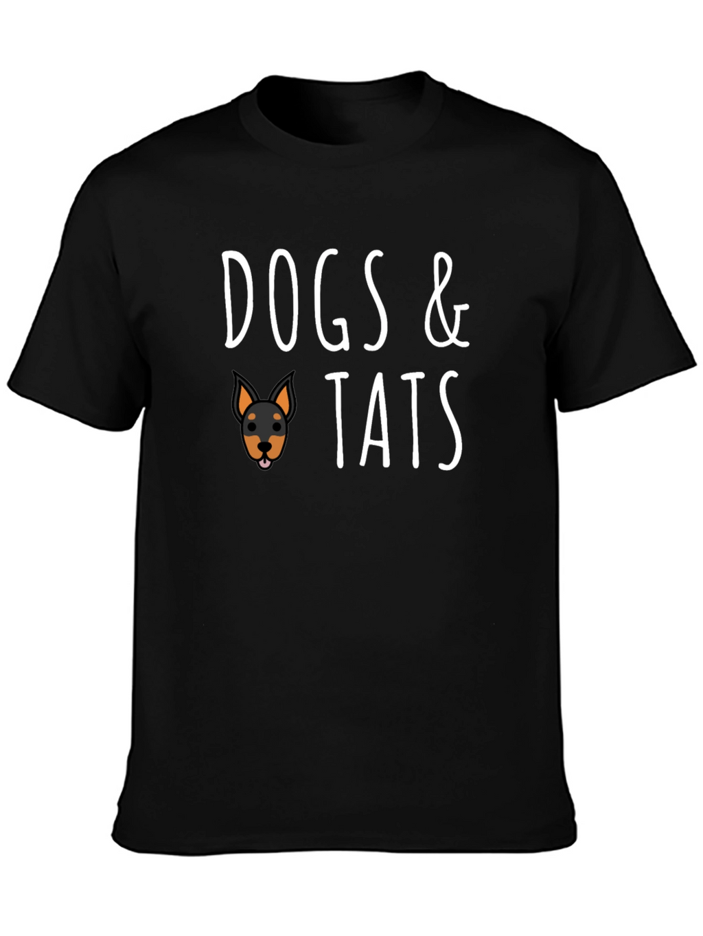 Dogs & Tats Black Graphic T-Shirt