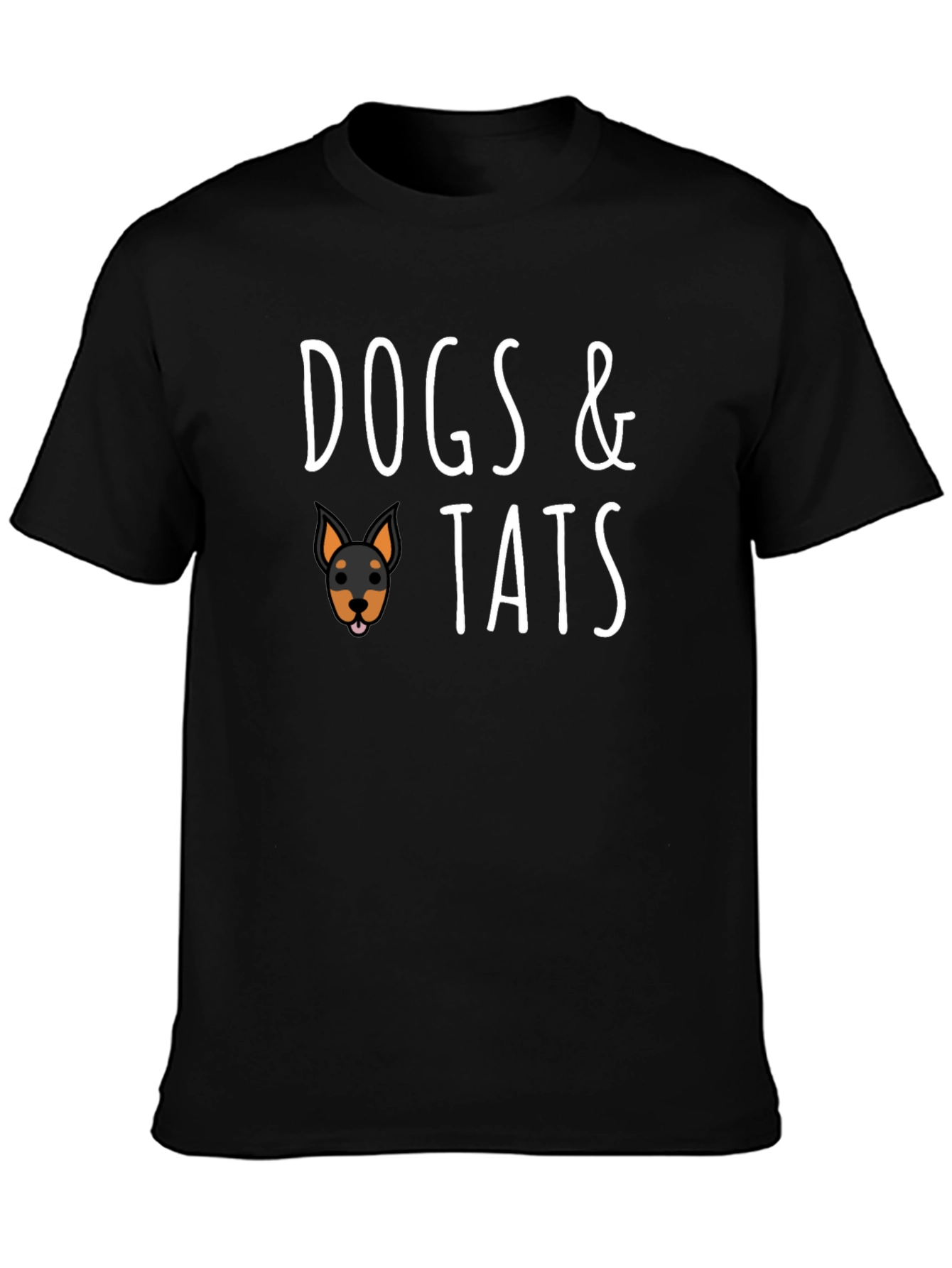 Dogs & Tats Black Graphic T-Shirt