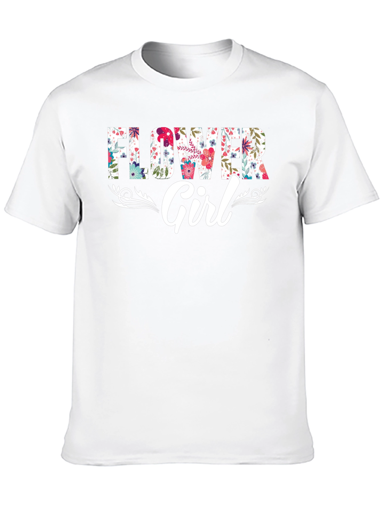 Flower Girl Floral Graphic T-Shirt