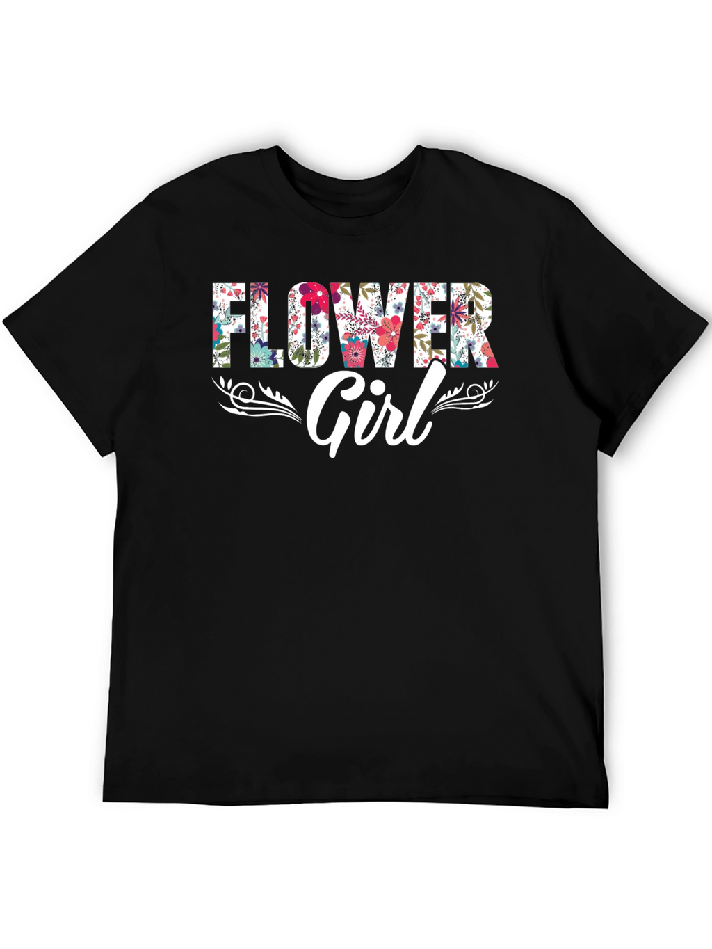 Flower Girl Floral Graphic T-Shirt
