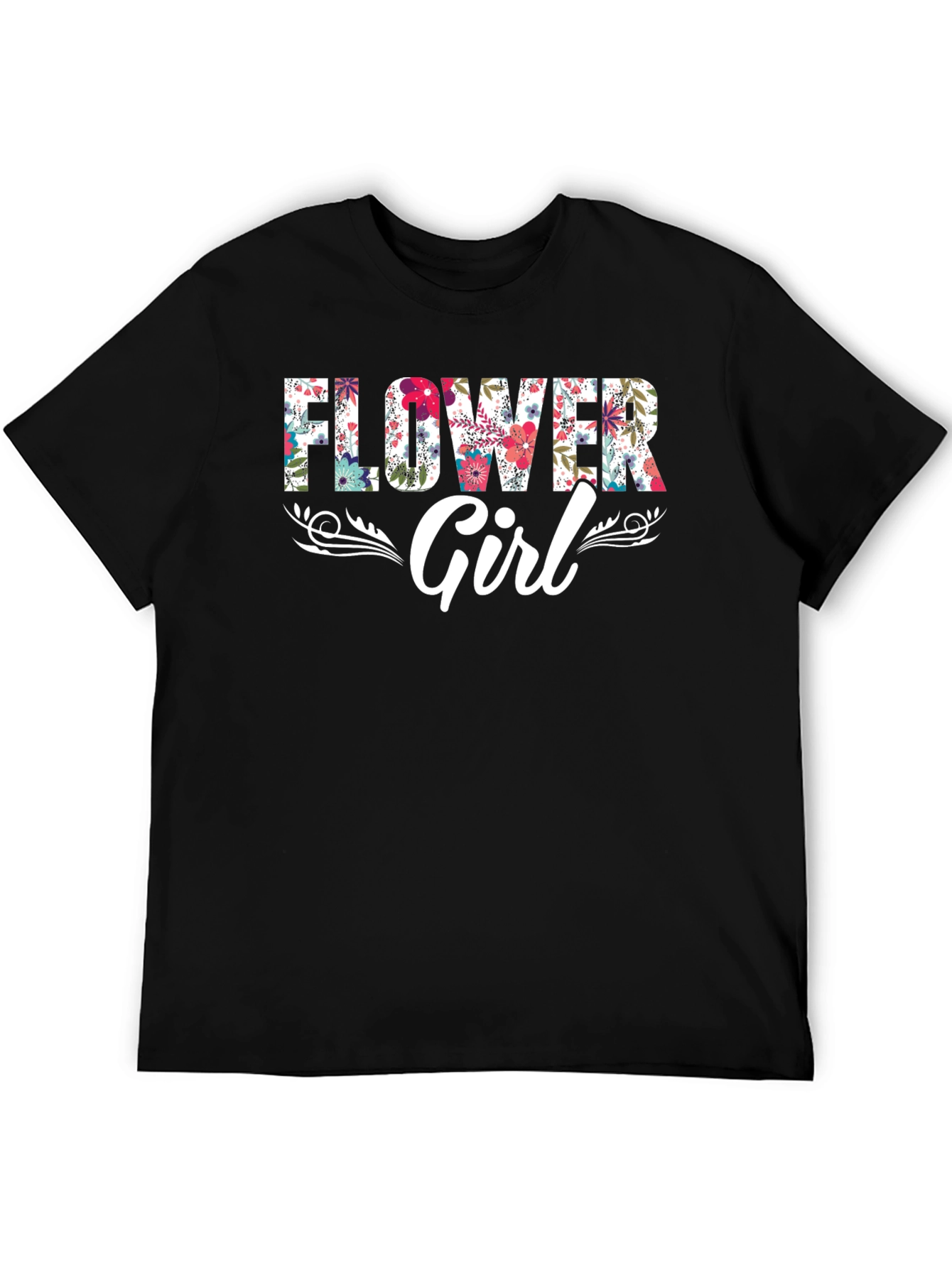 Flower Girl Floral Graphic T-Shirt