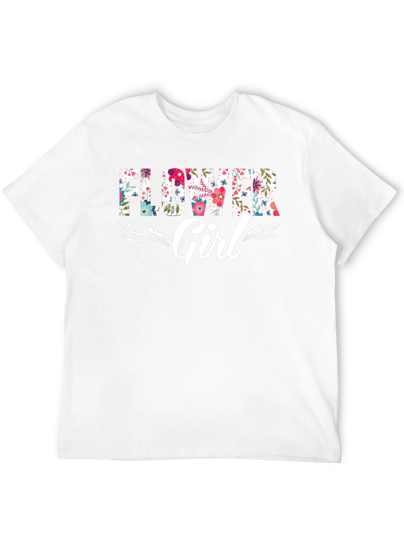 Flower Girl Floral Graphic T-Shirt