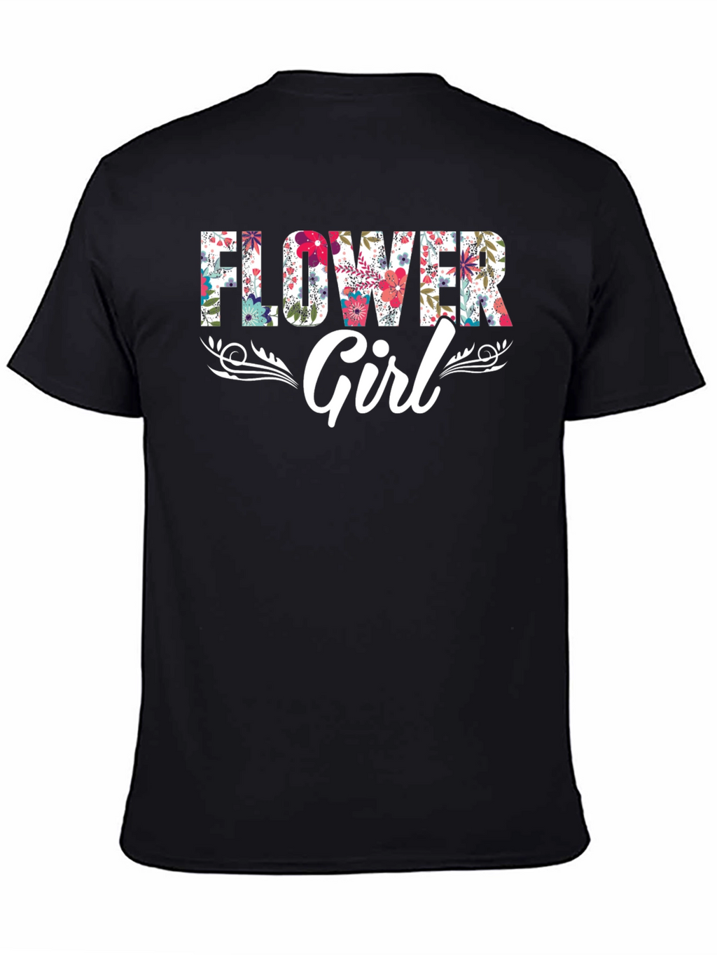 Flower Girl Floral Graphic T-Shirt