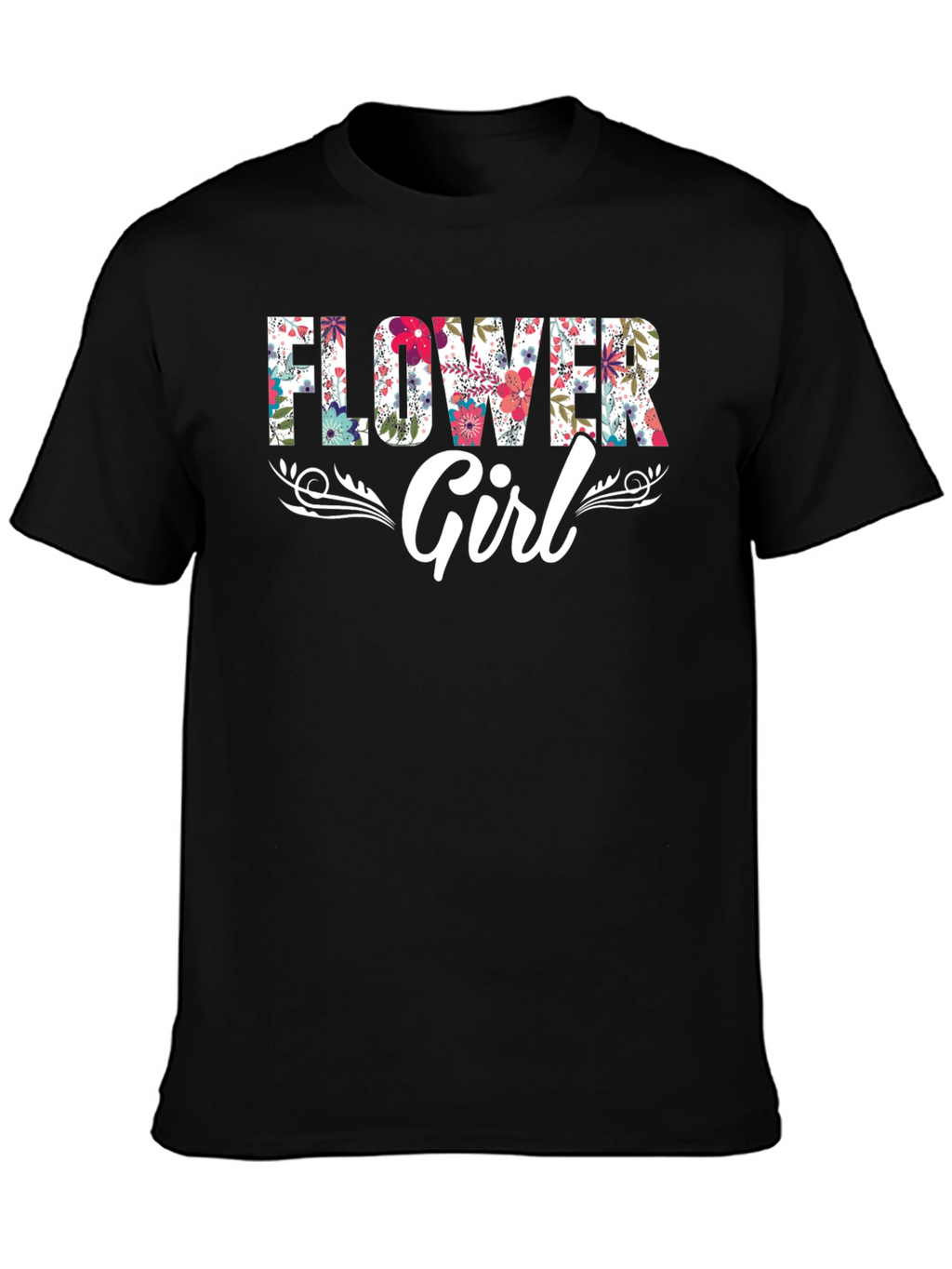 Flower Girl Floral Graphic T-Shirt