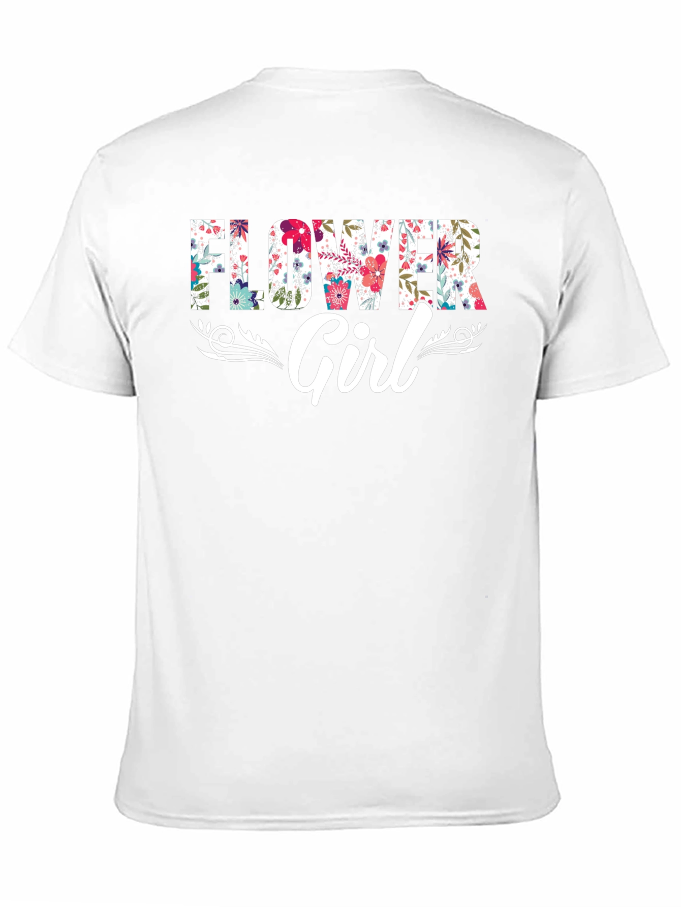 Flower Girl Floral Graphic T-Shirt