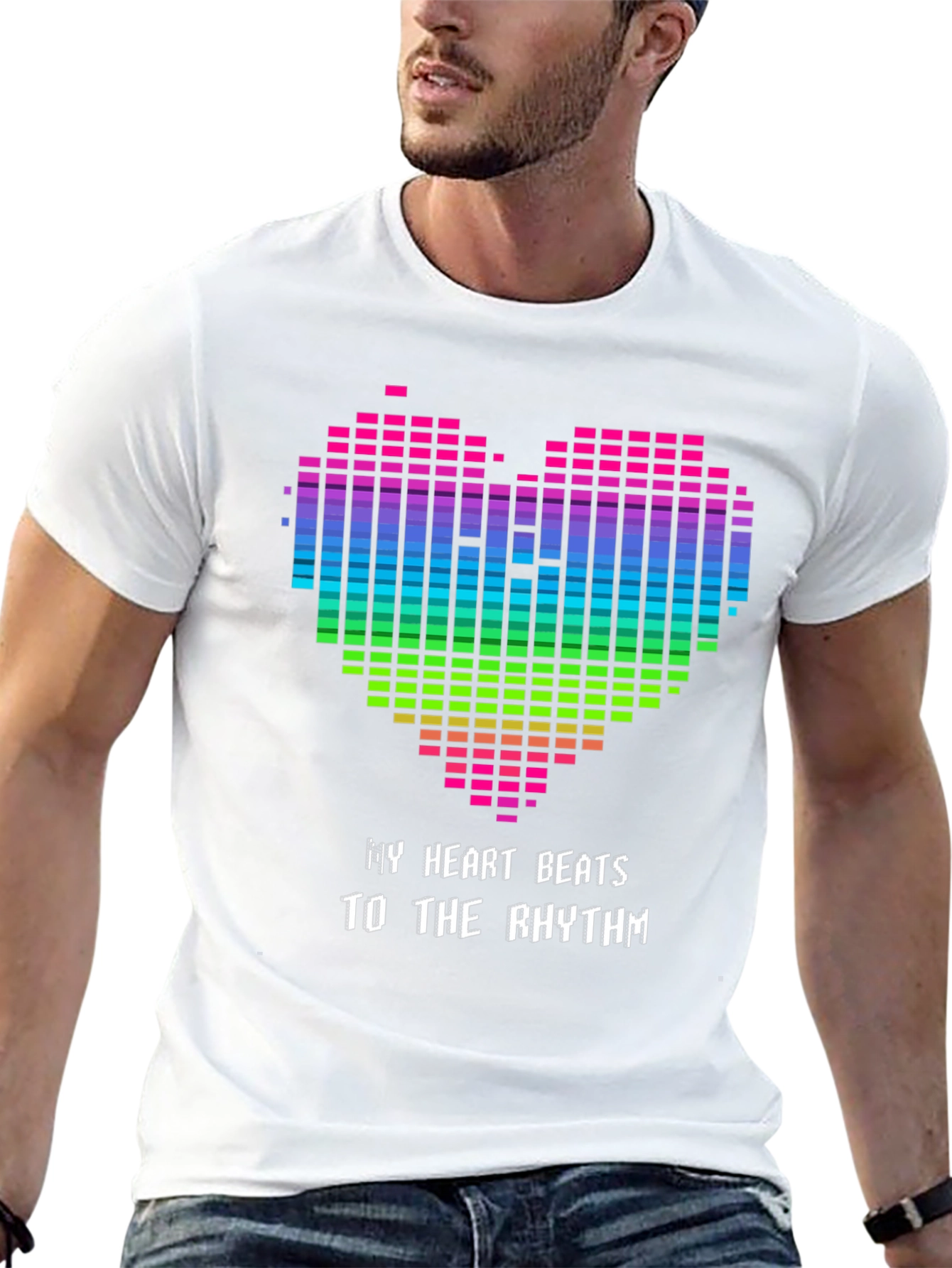 My Heart Beats T-Shirt - Rhythm Graphic Tee