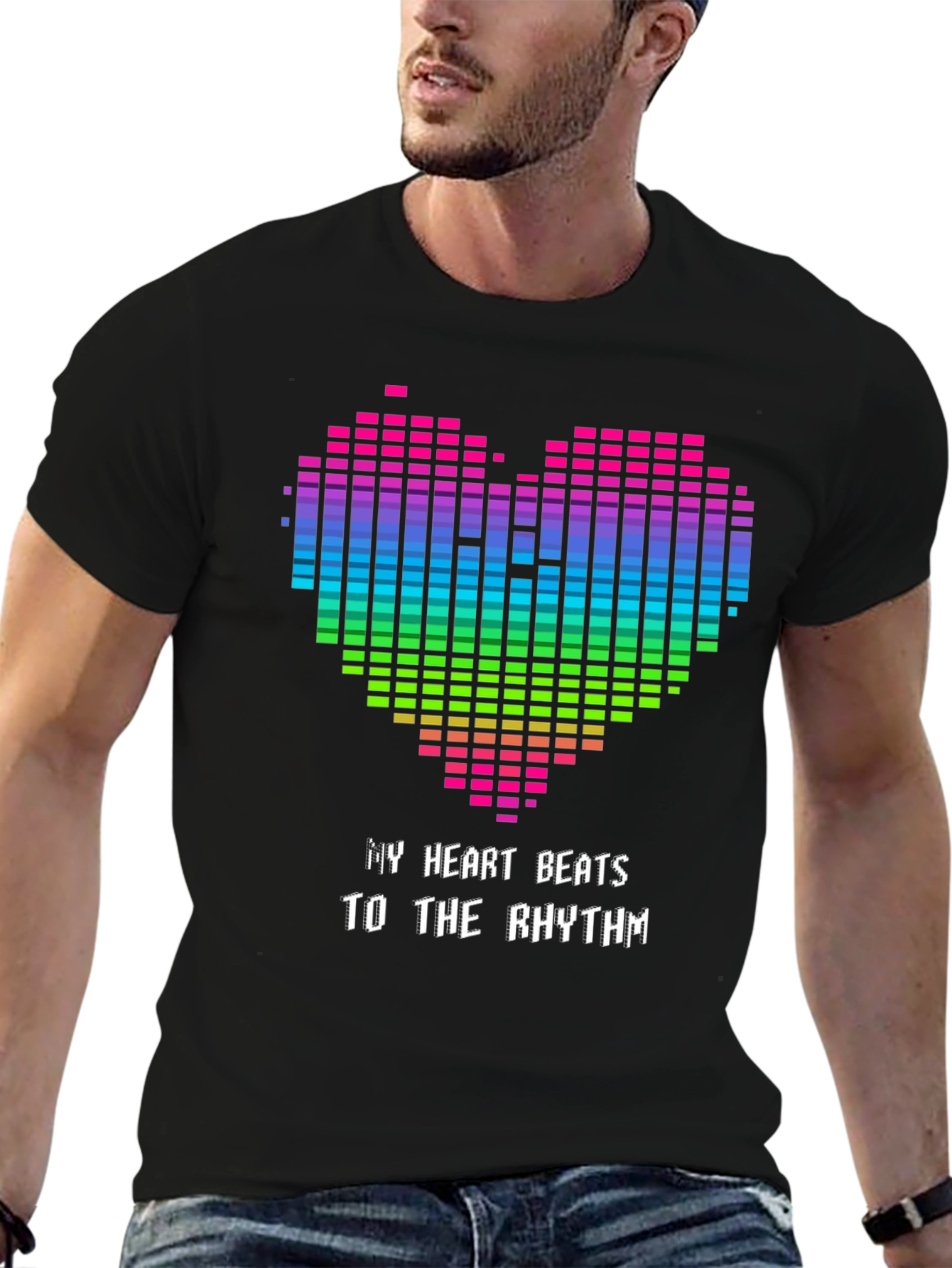 My Heart Beats T-Shirt - Rhythm Graphic Tee