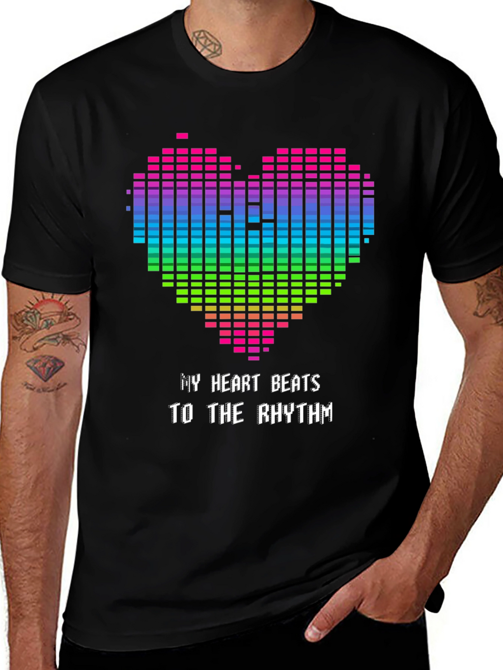 My Heart Beats T-Shirt - Rhythm Graphic Tee