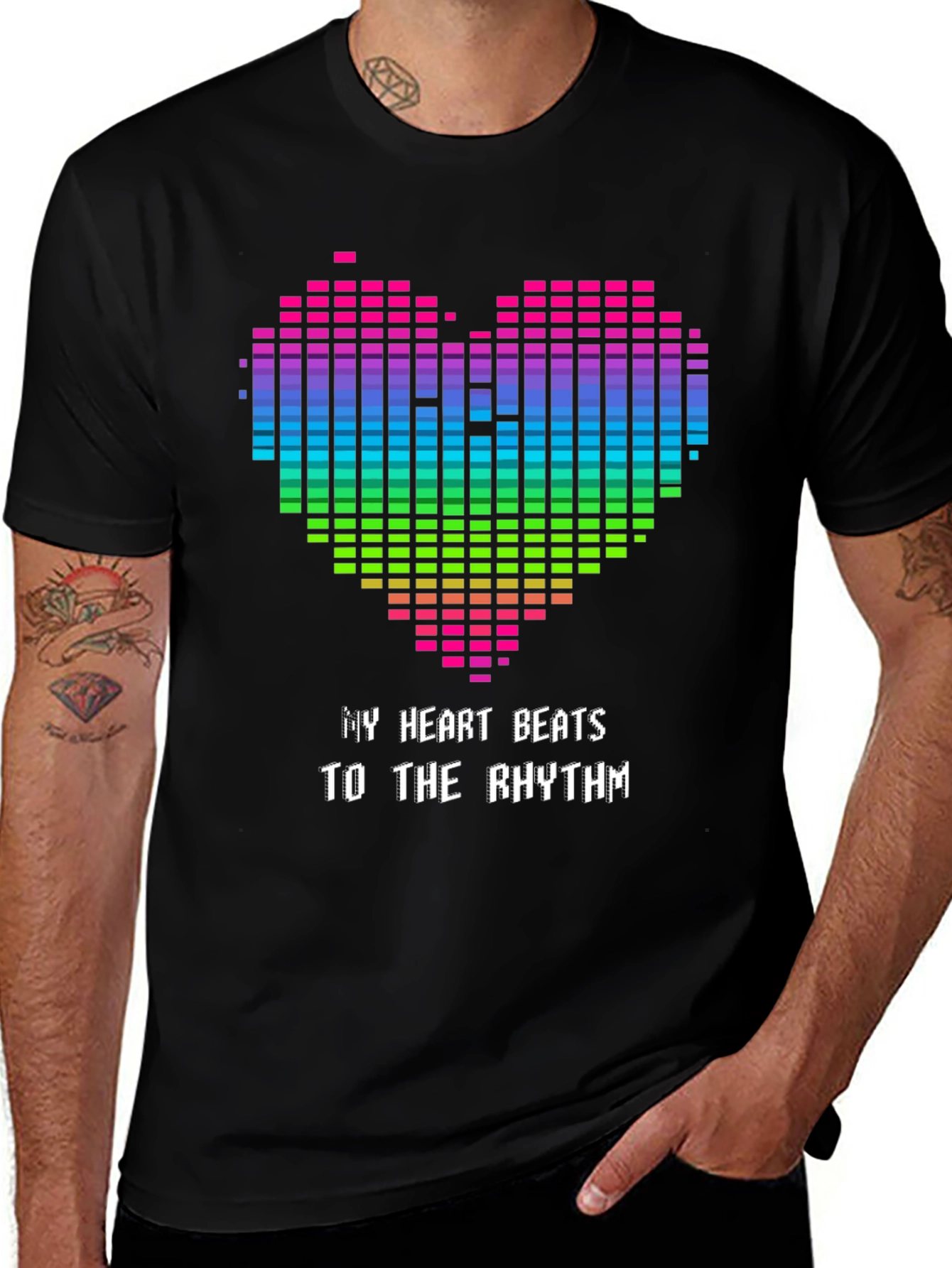 My Heart Beats T-Shirt - Rhythm Graphic Tee