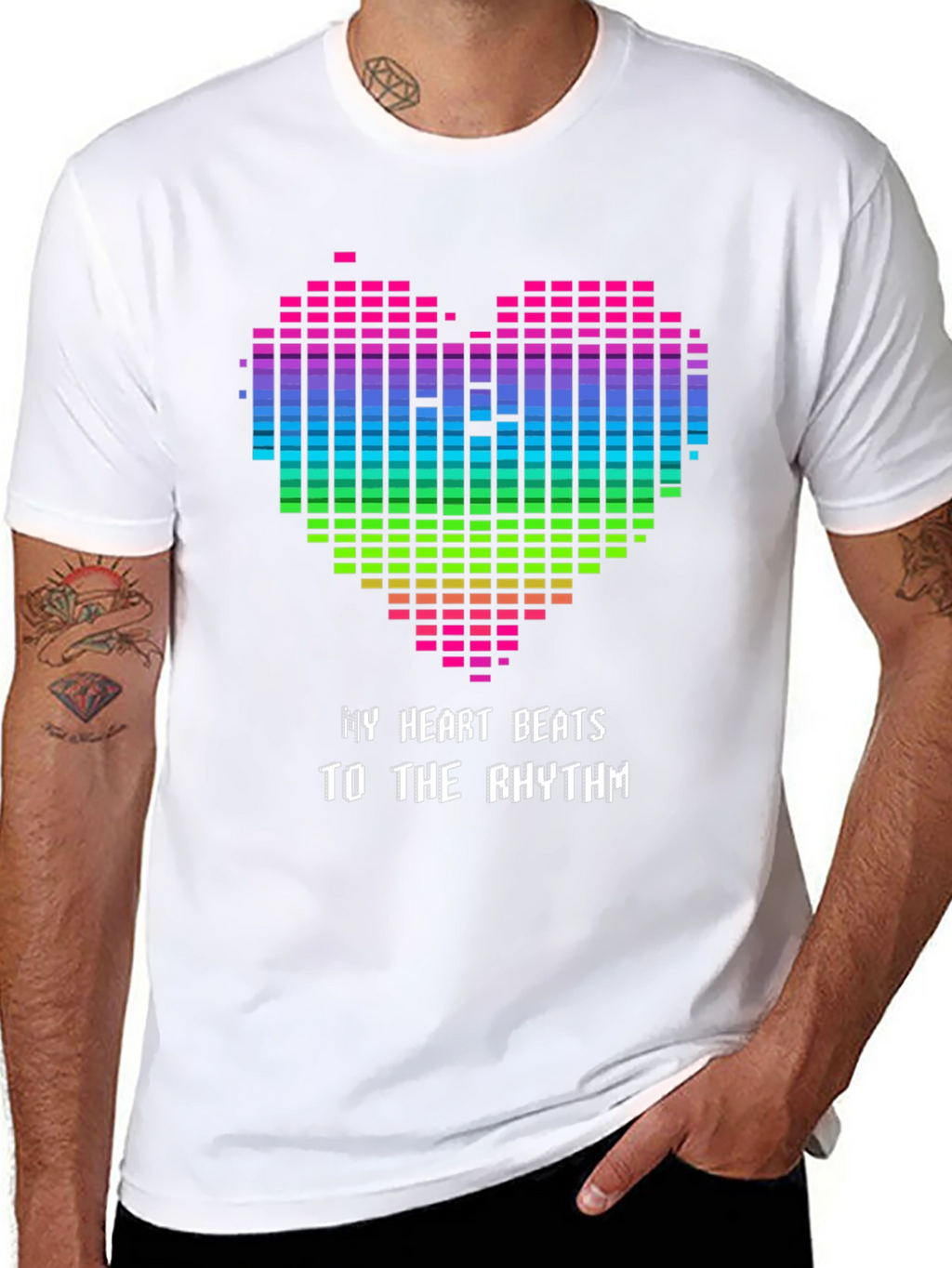 My Heart Beats T-Shirt - Rhythm Graphic Tee