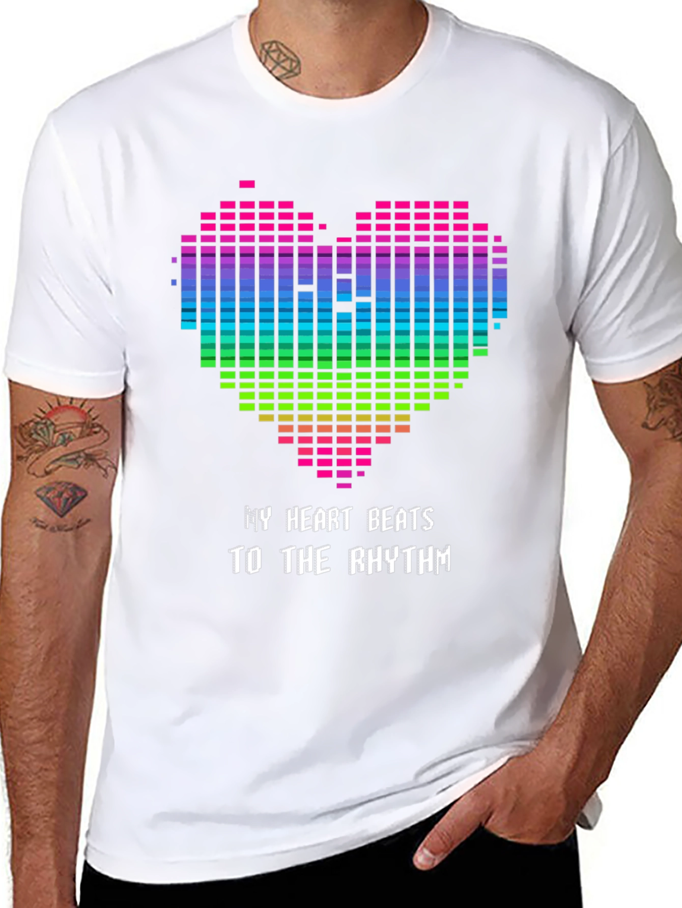 My Heart Beats T-Shirt - Rhythm Graphic Tee