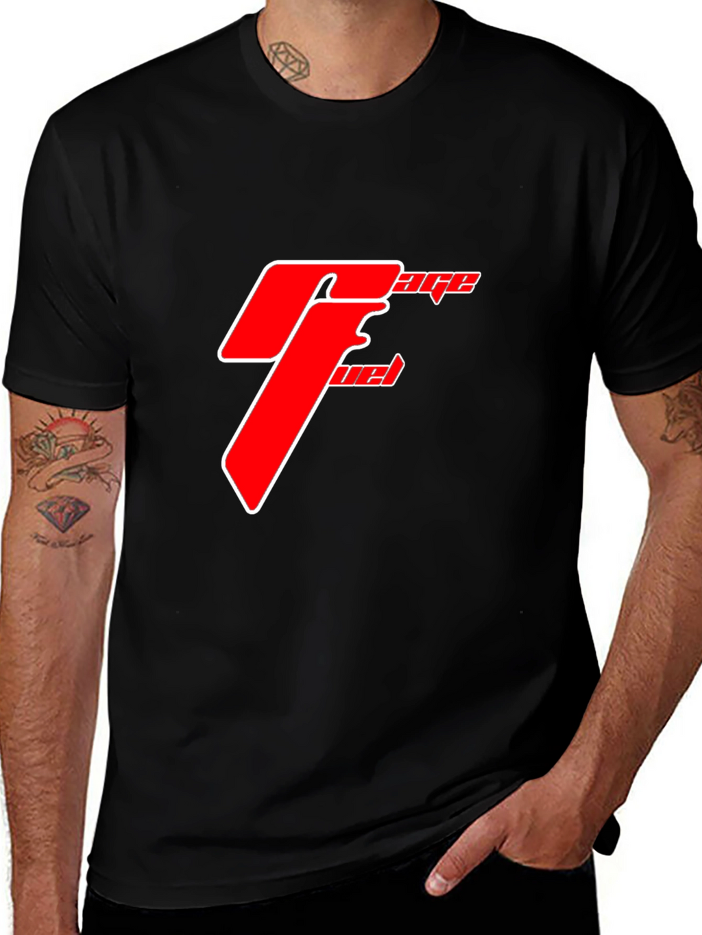 Fuel Garage T-Shirt - Bold Red Design