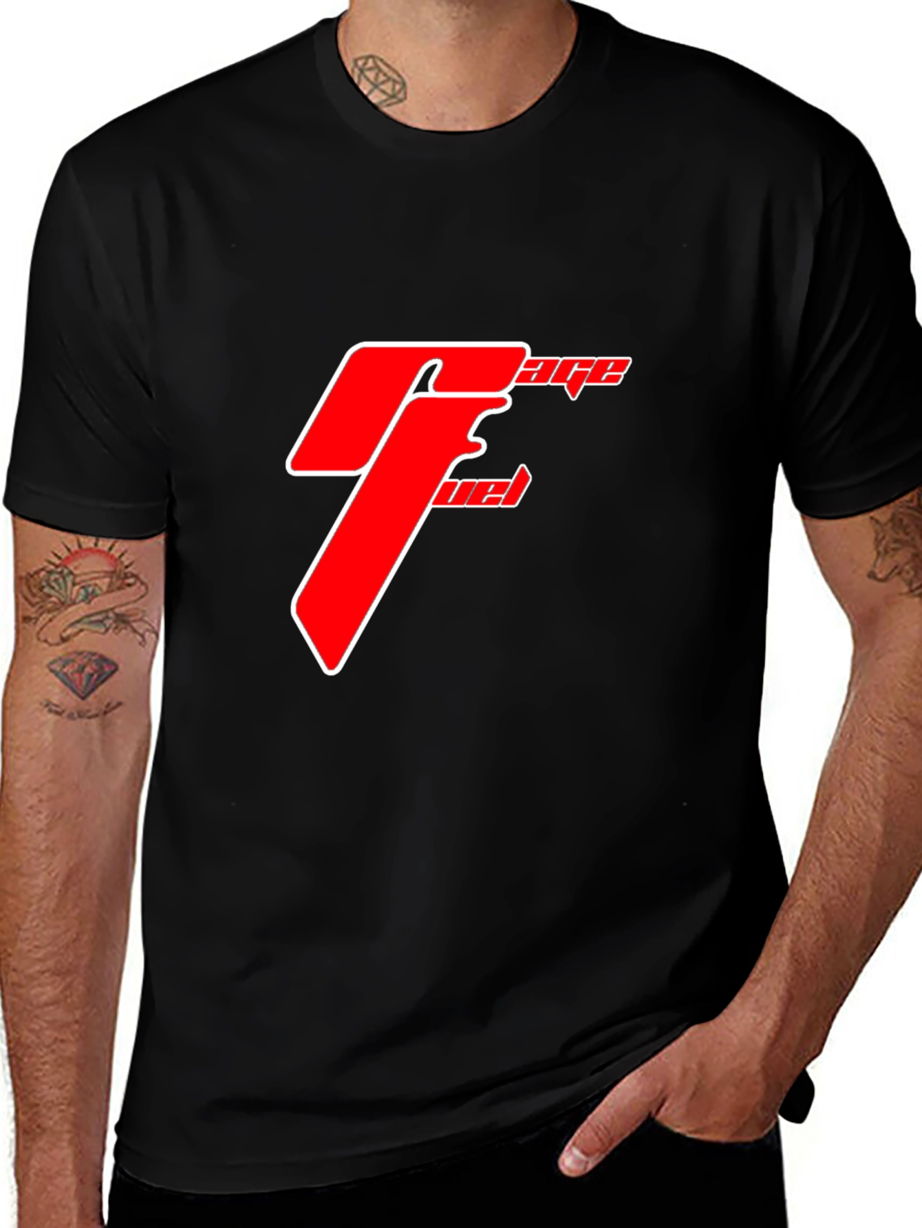 Fuel Garage T-Shirt - Bold Red Design