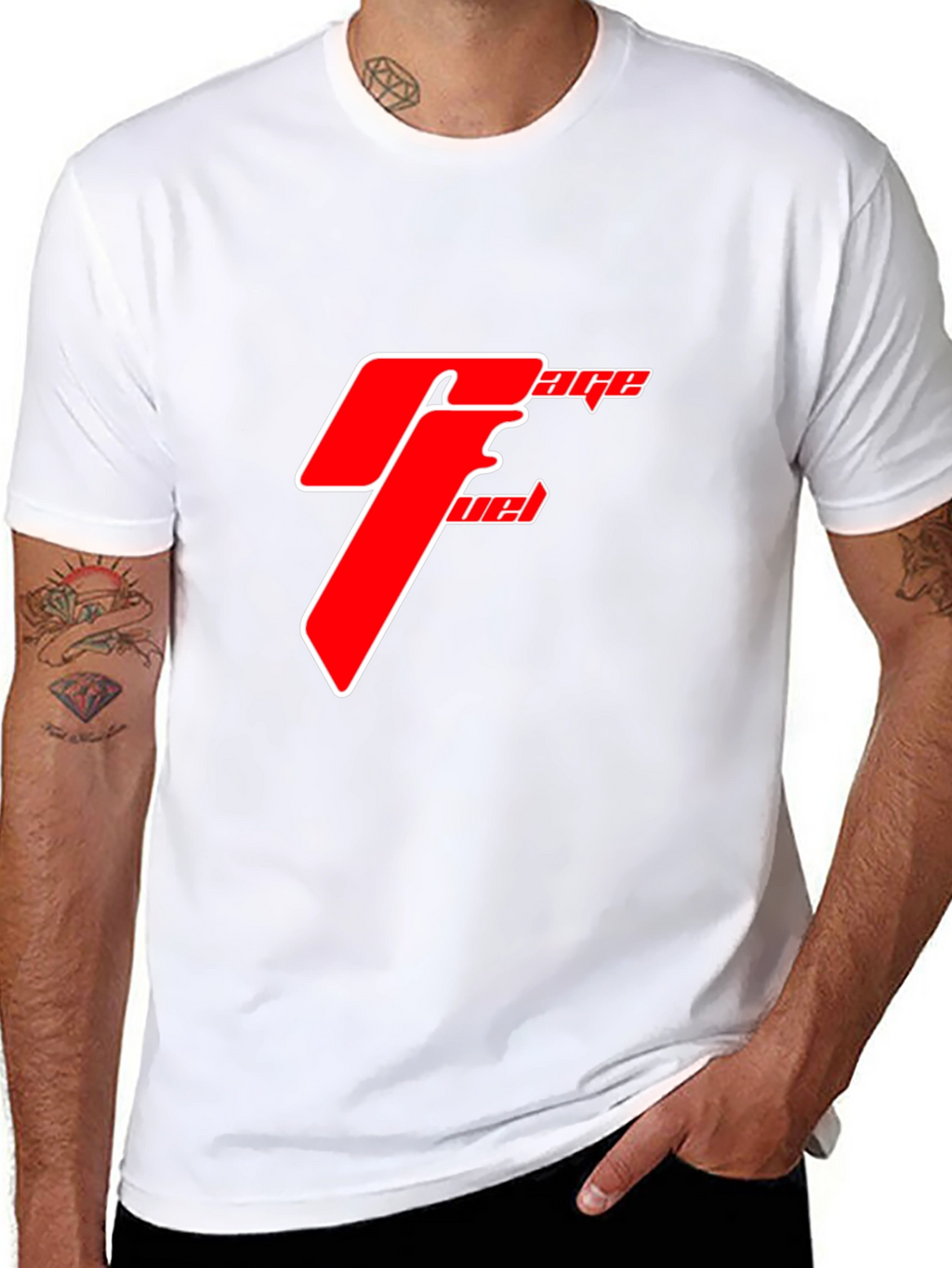 Fuel Garage T-Shirt - Bold Red Design