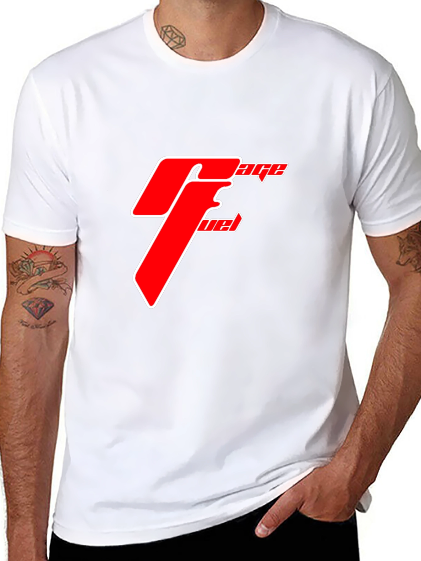 Fuel Garage T-Shirt - Bold Red Design