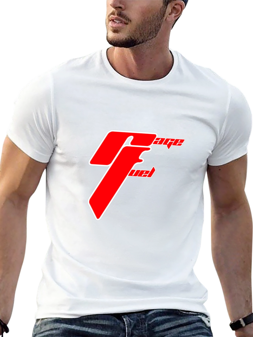 Fuel Garage T-Shirt - Bold Red Design