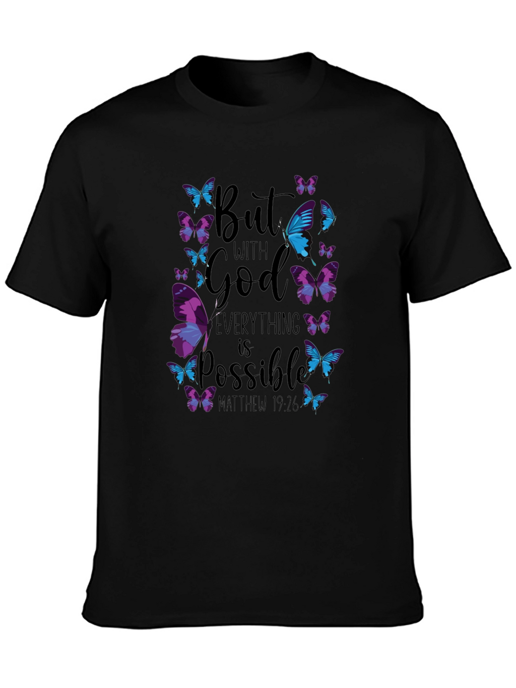 Faith-Inspired Butterfly Graphic T-Shirt