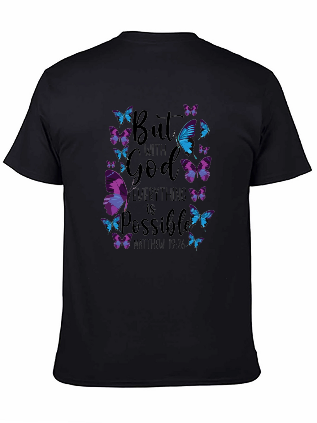 Faith-Inspired Butterfly Graphic T-Shirt