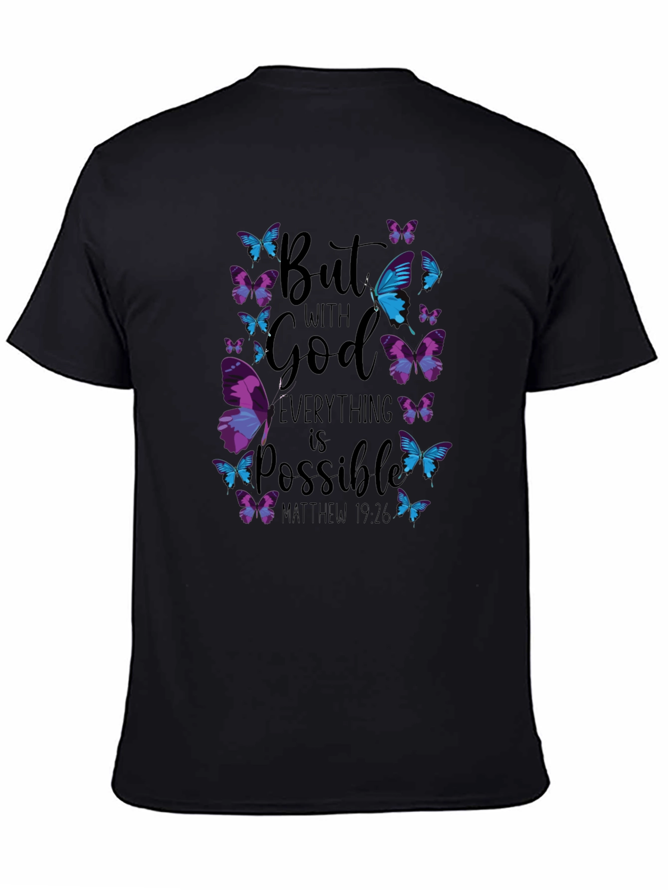 Faith-Inspired Butterfly Graphic T-Shirt