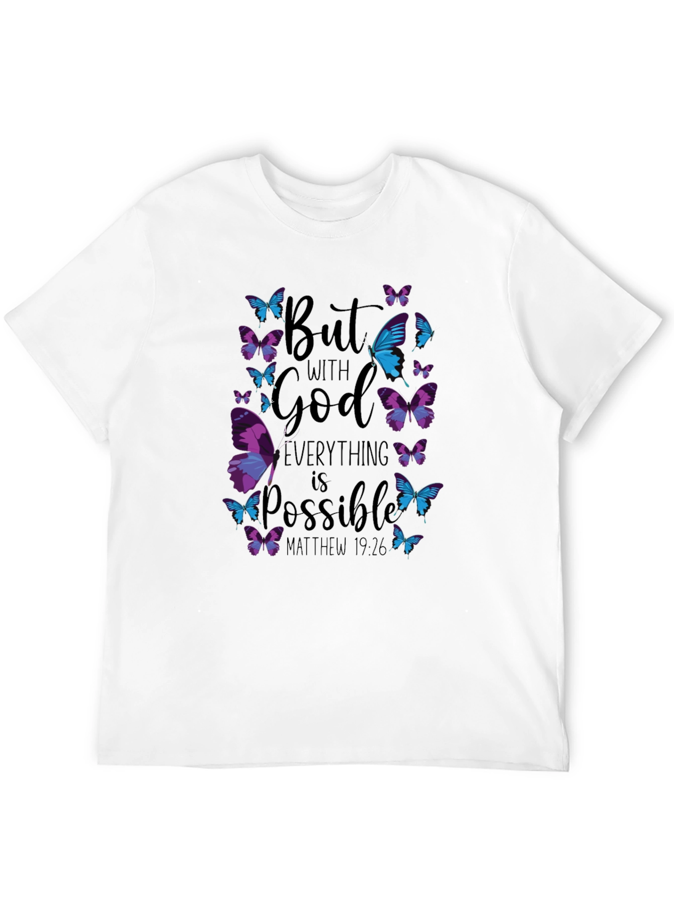 Faith-Inspired Butterfly Graphic T-Shirt