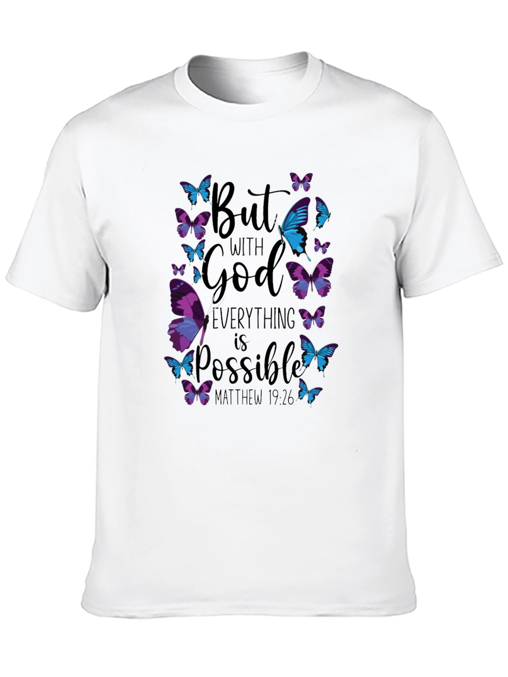 Faith-Inspired Butterfly Graphic T-Shirt