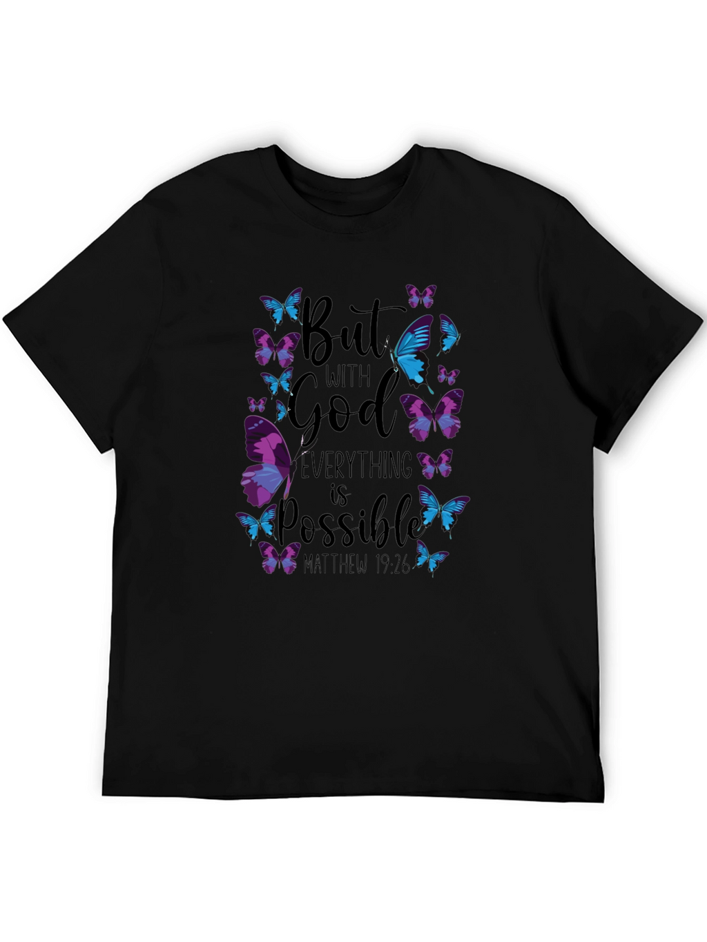 Faith-Inspired Butterfly Graphic T-Shirt
