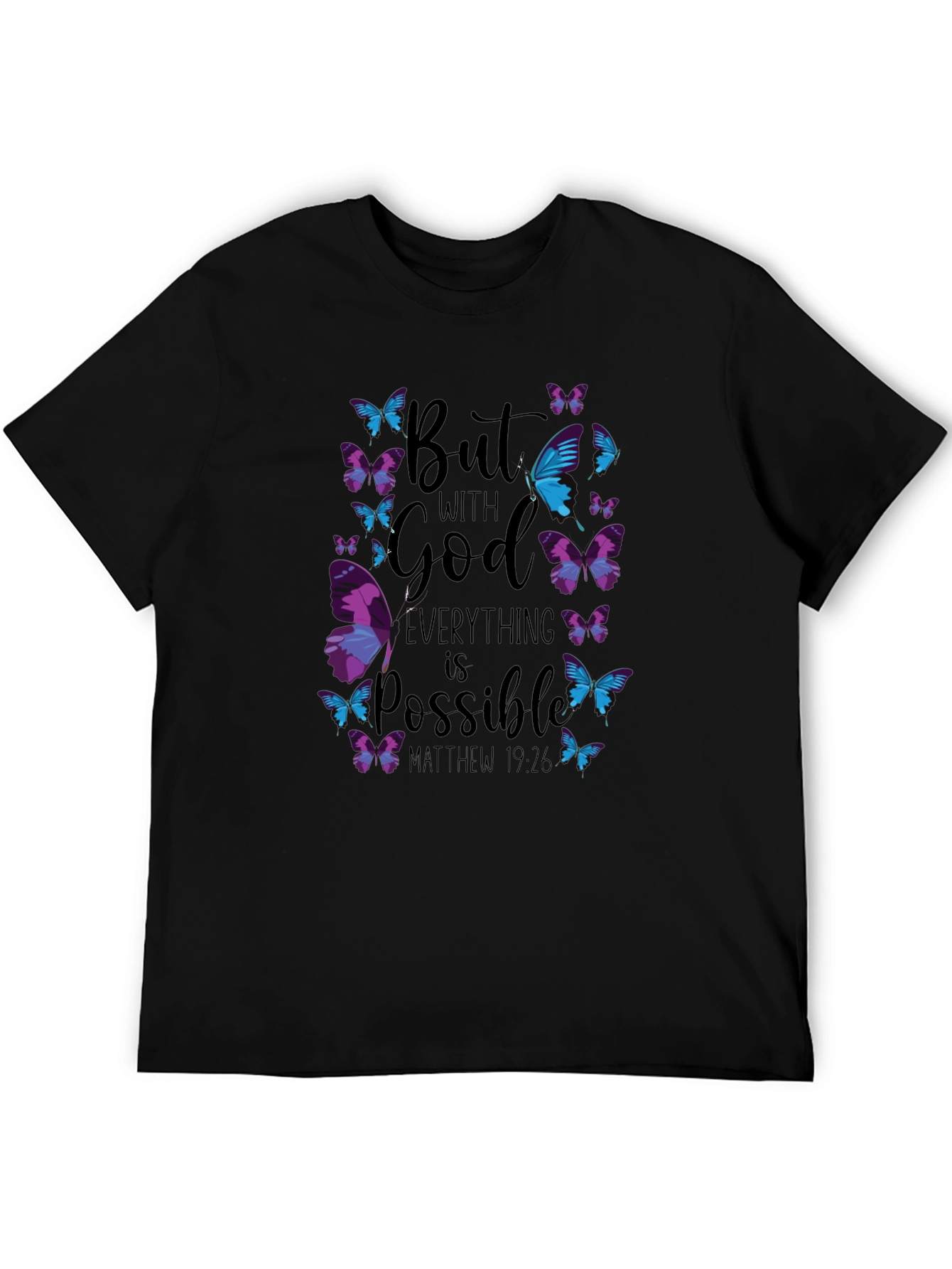 Faith-Inspired Butterfly Graphic T-Shirt