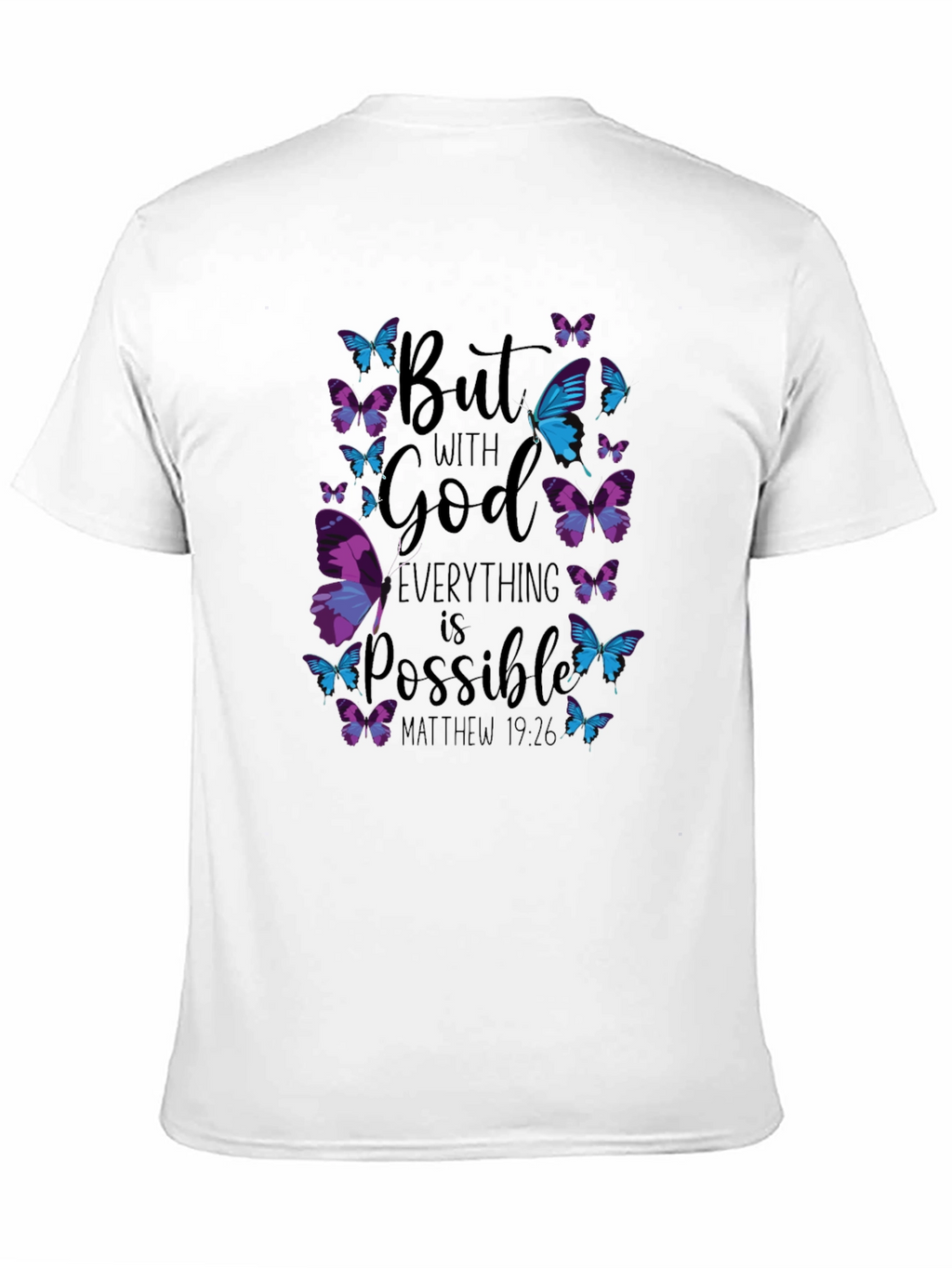 Faith-Inspired Butterfly Graphic T-Shirt
