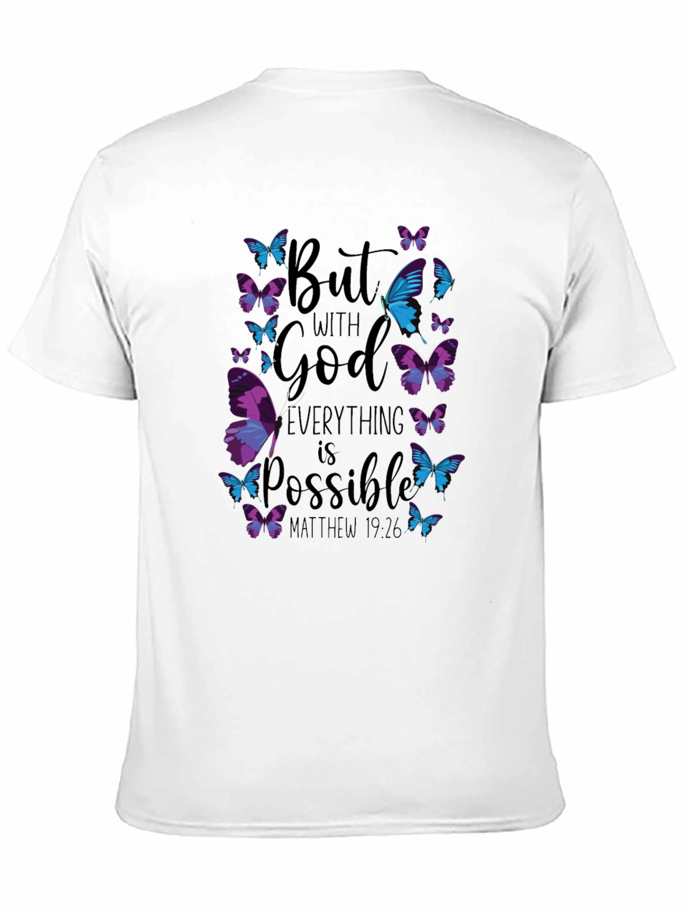 Faith-Inspired Butterfly Graphic T-Shirt