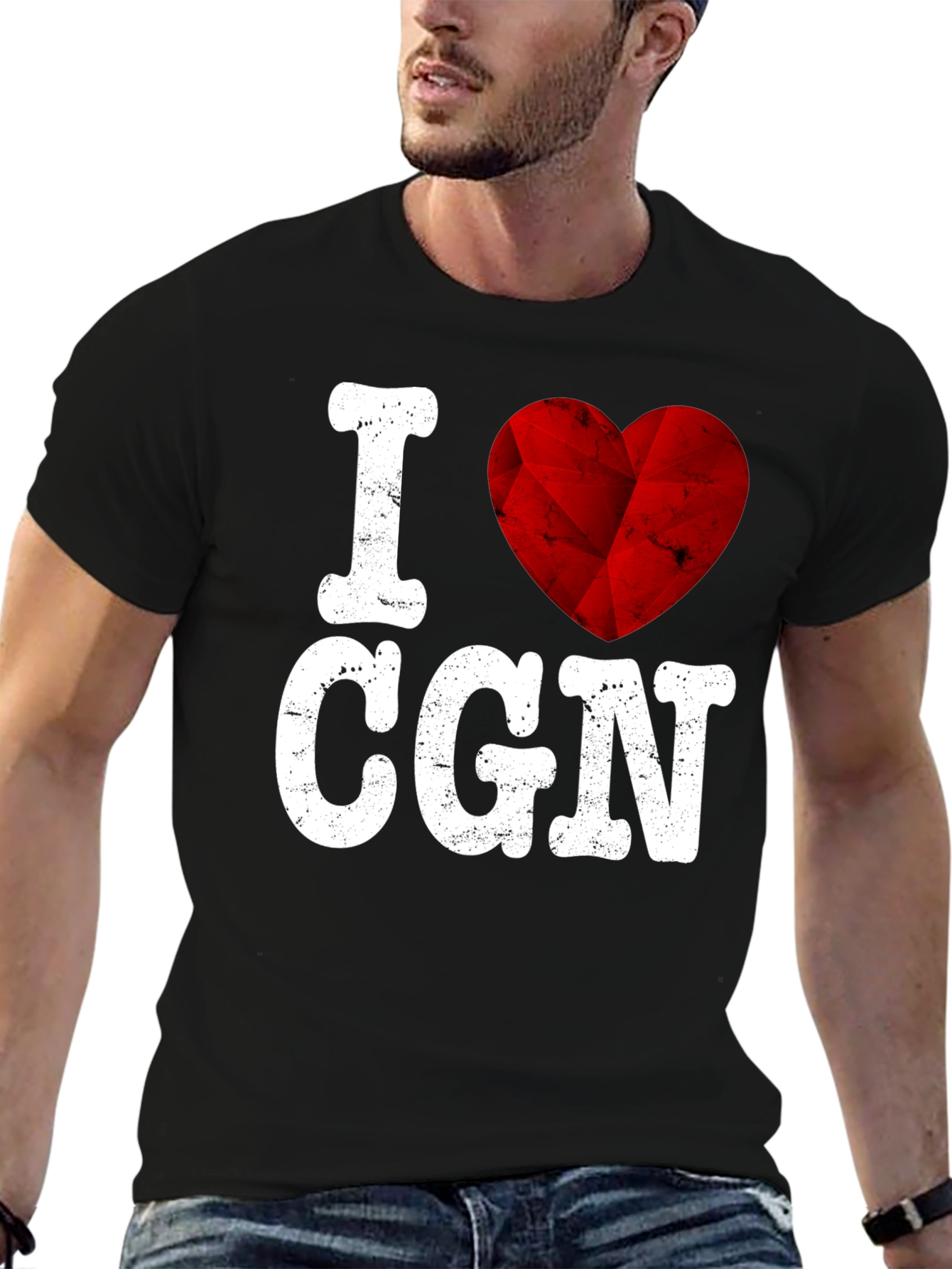 I Love CGN Graphic Tee - Red Heart