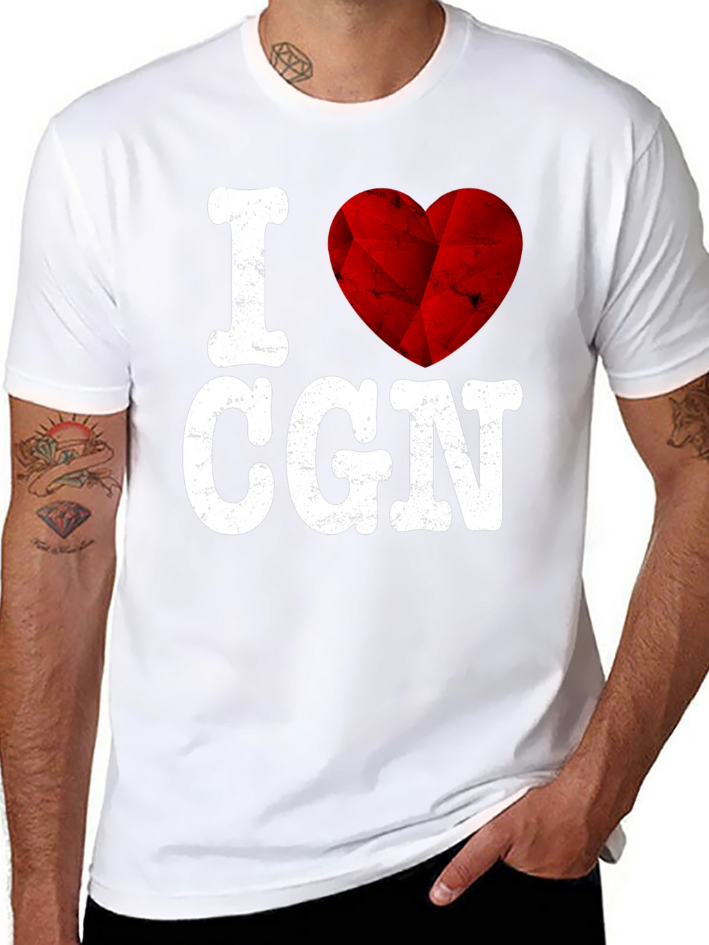 I Love CGN Graphic Tee - Red Heart
