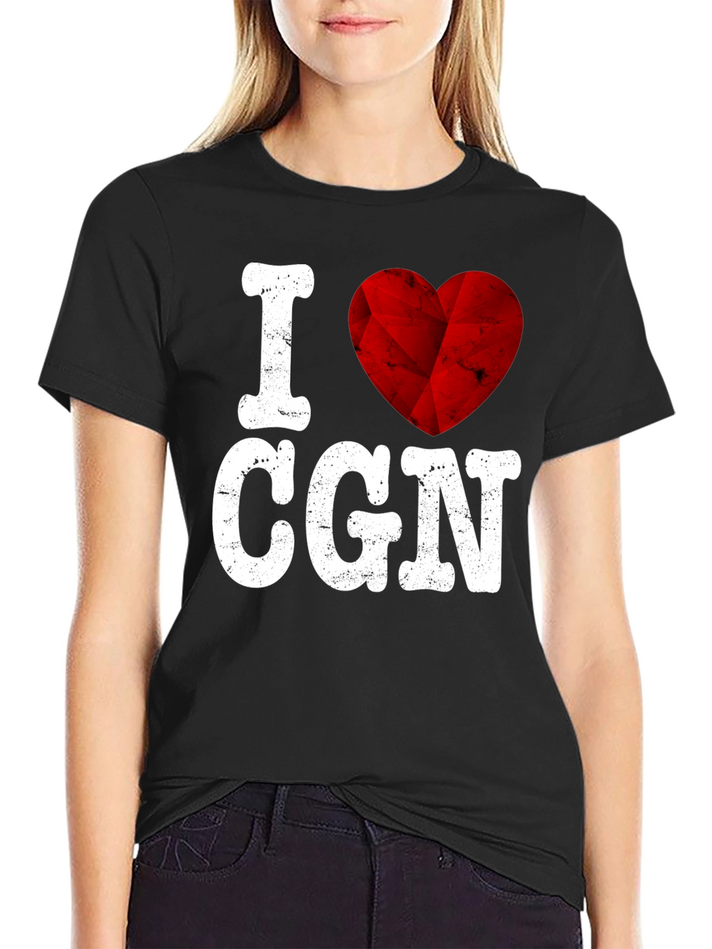 I Love CGN Graphic Tee - Red Heart