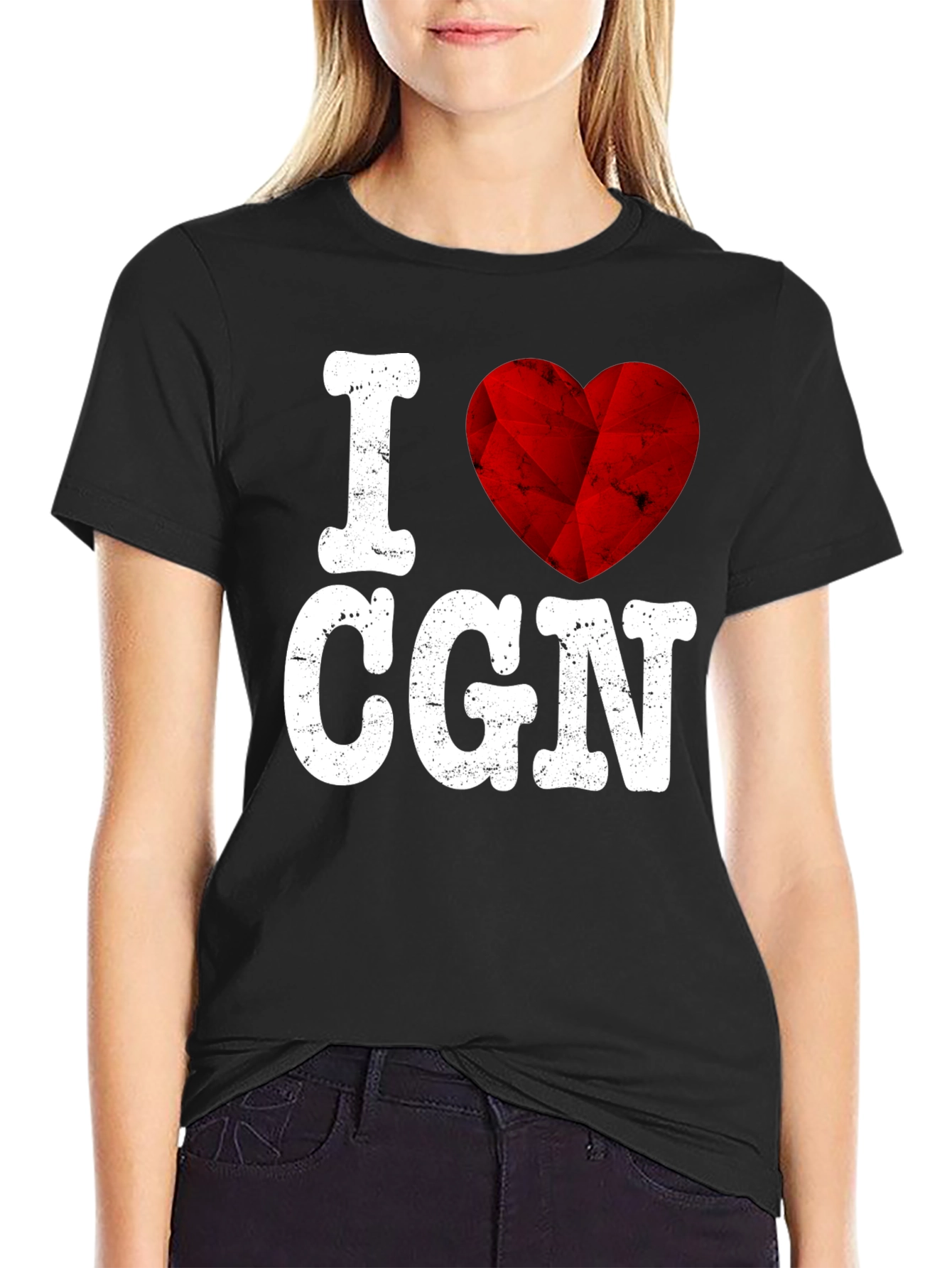 I Love CGN Graphic Tee - Red Heart