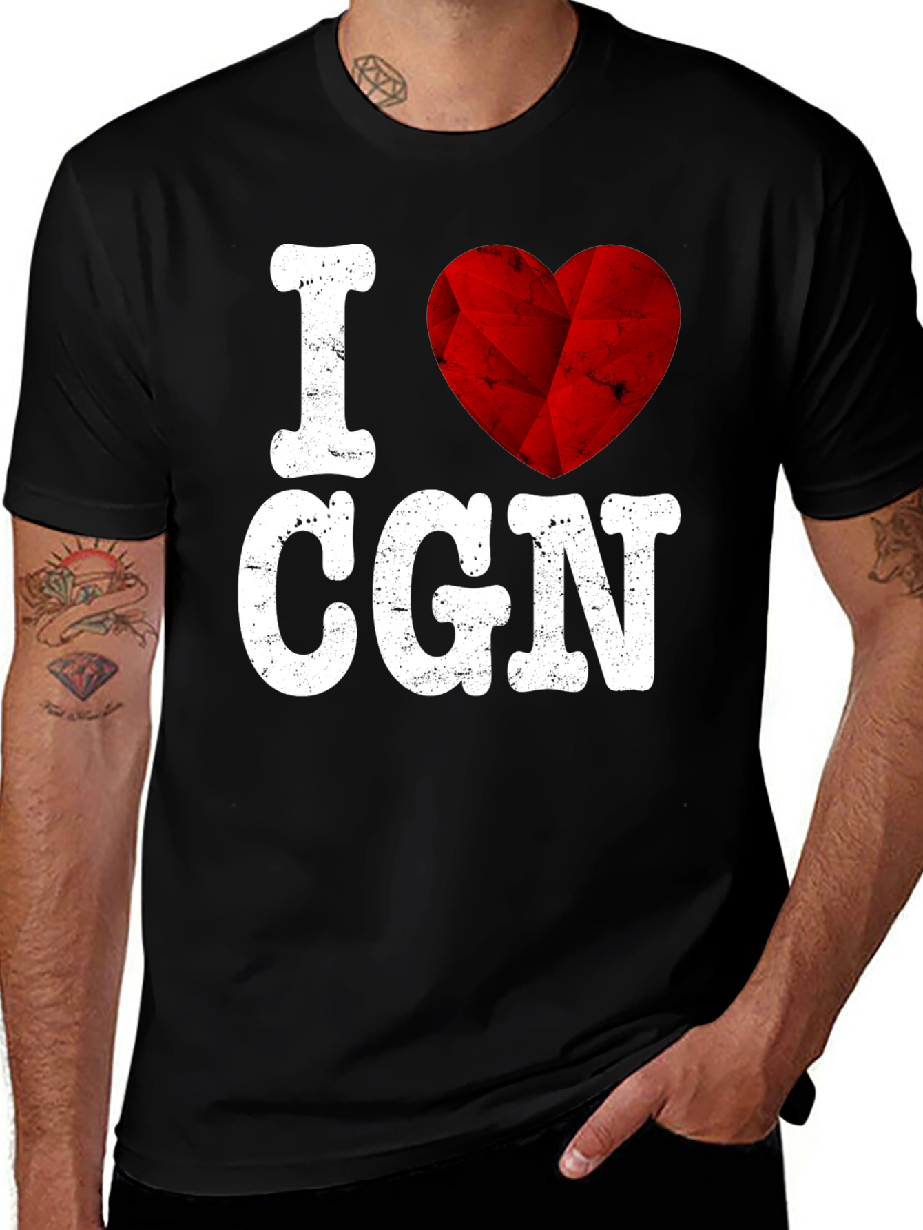 I Love CGN Graphic Tee - Red Heart