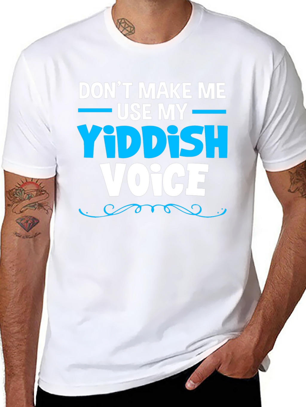 Yiddish Voice Graphic Tee Funny Jewish T-Shirt